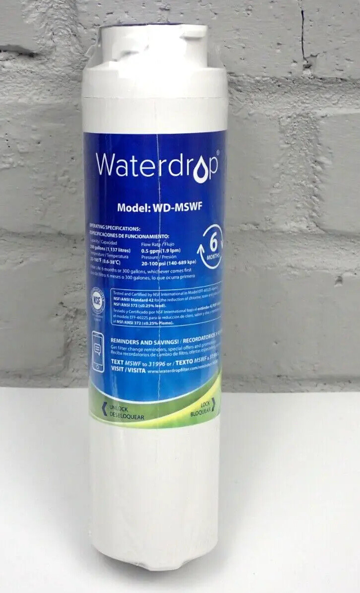 Waterdrop Refrigerator Water Filter Replacement for GE- WD-MSWF