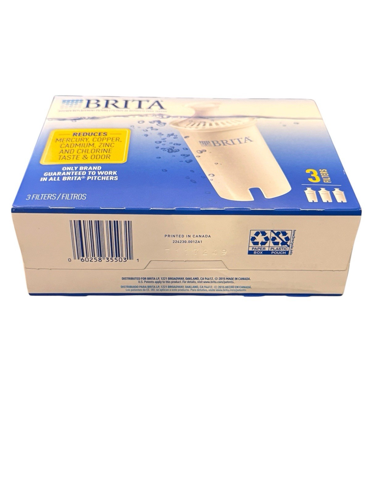 Brita 987554 Pitcher Replacement Filters – 3 Pack New Open Box