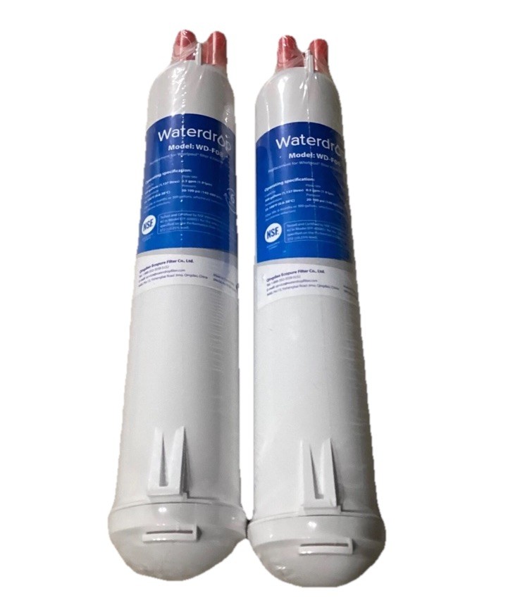 Waterdrop WD-F08 Refrigerator Water Filter Replacement For Whirlpool 2 Pack E44