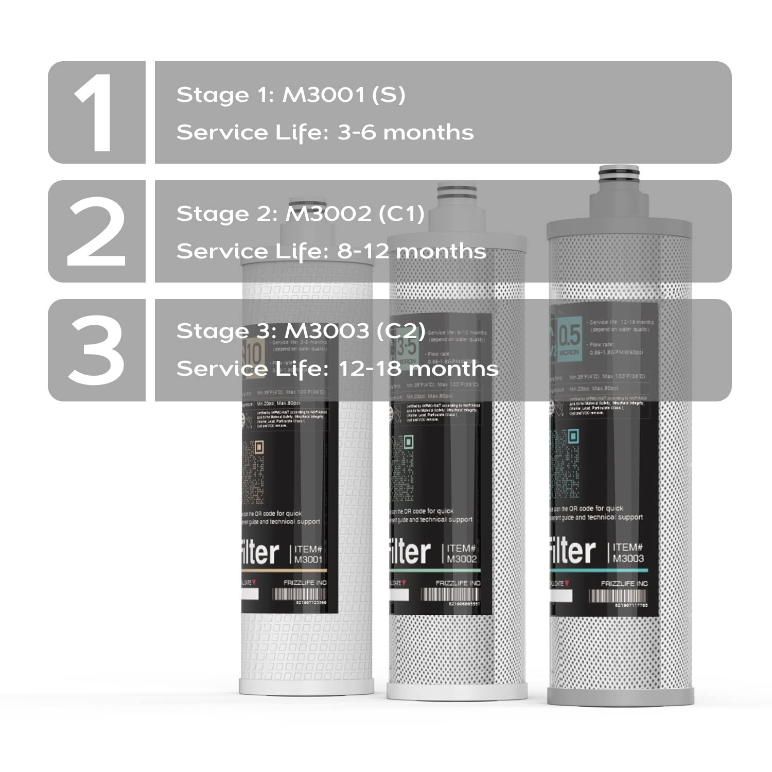 Frizzlife M3005 Replacement Filter Cartridge Set (4 Pack) For SK99,SP99,SK99 …