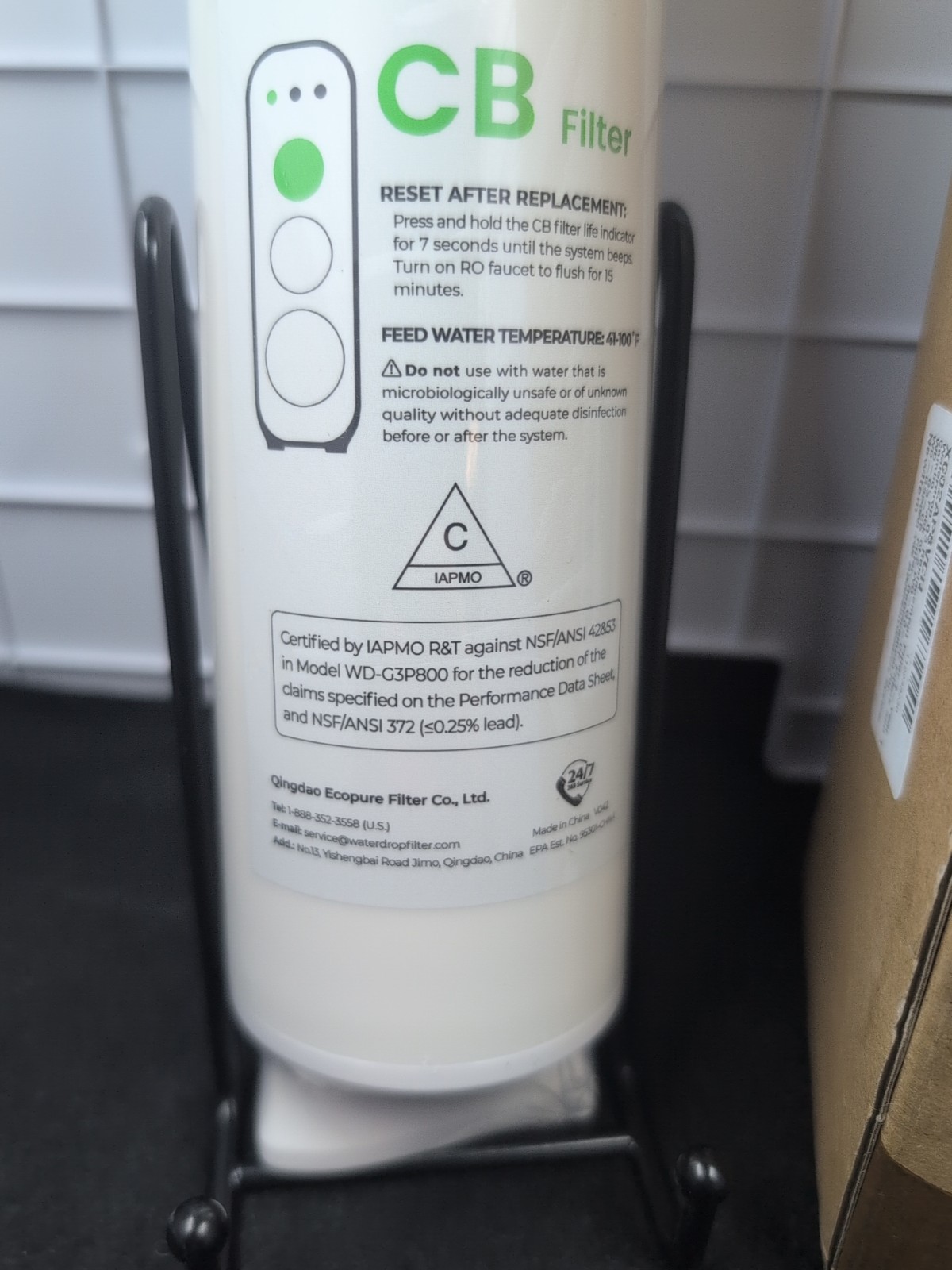 Replacement Waterdrop Filter WD-G3-CB White Brand New