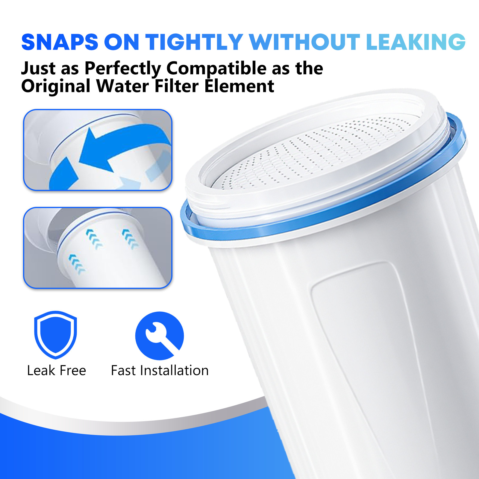 8x Water Filter Replacement for Zero Water ZR-017, ZR-001 Pitcher Water Filter
