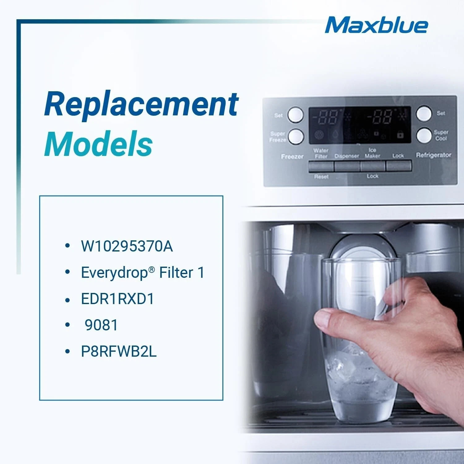 Maxblue MB-F38 Refrigerator Water Filter, Fits Kenmore 46-9081, 46-9930