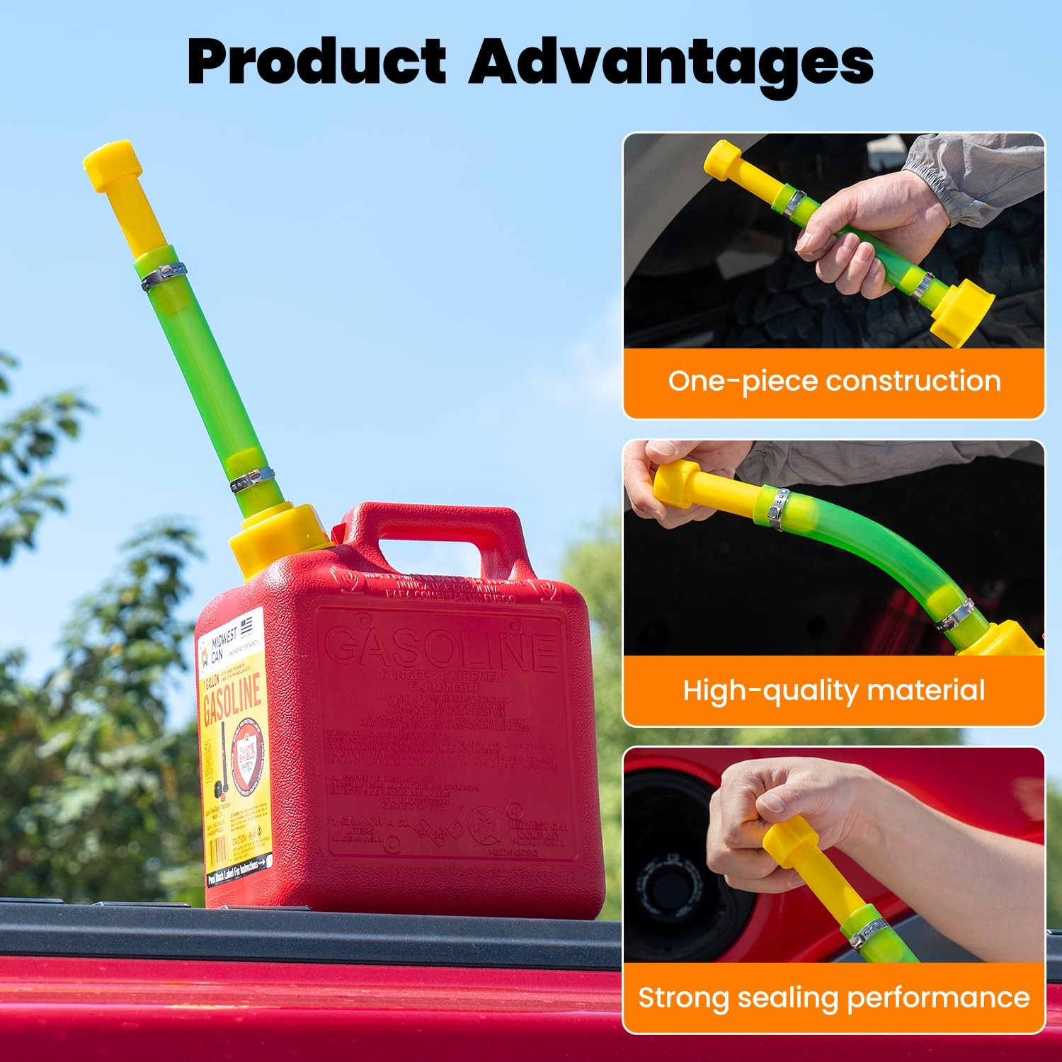 mapleza 1 PCS Gas Can Spout Replacement 10″ Compatible with 1 10»
