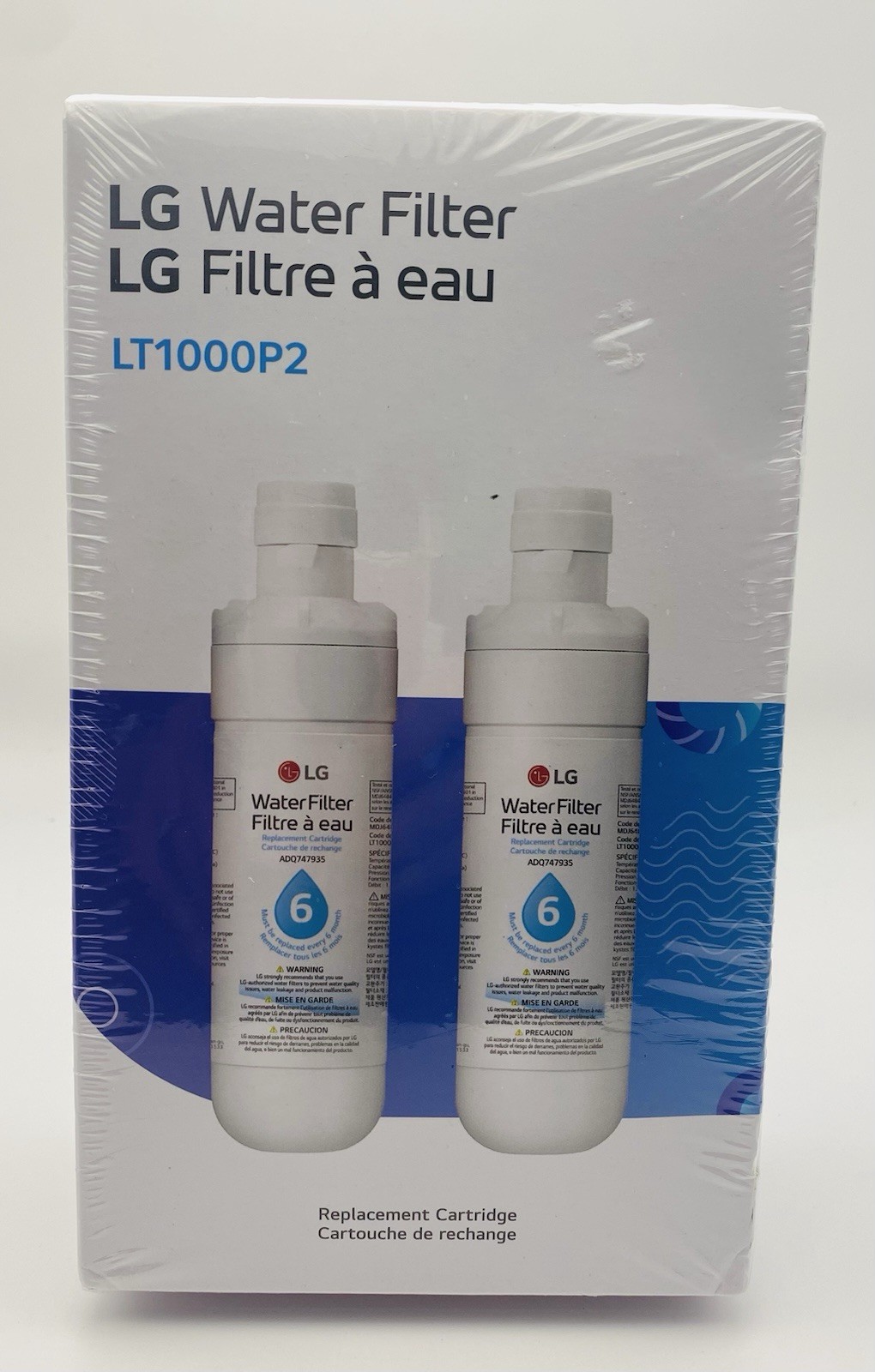 Genuine LG LT1000P2 Refrigerator Water Filter 2-Pack OEM Authentic Sealed – NEW