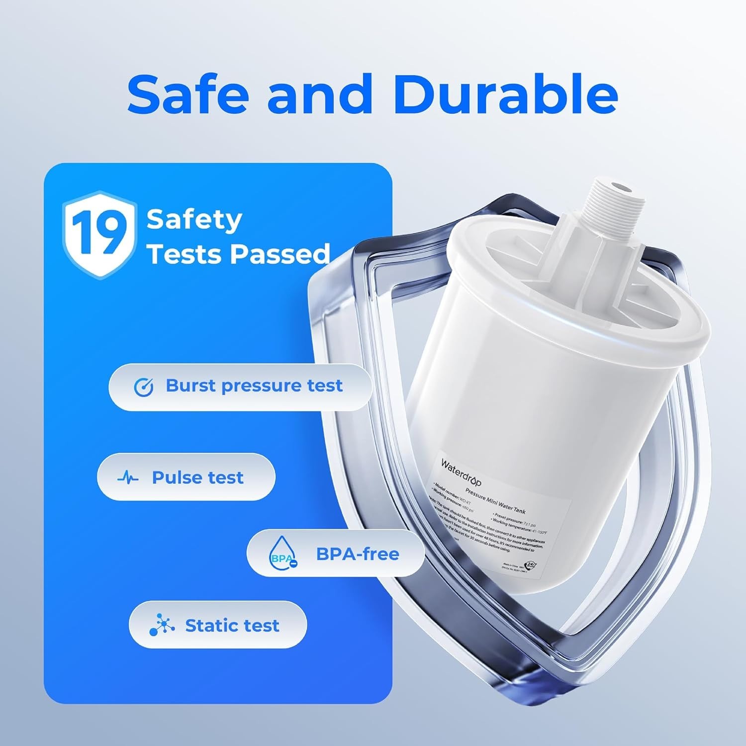 Waterdrop WD-XT RO Pressure Tank for All WD-X-series Reverse Osmosis System