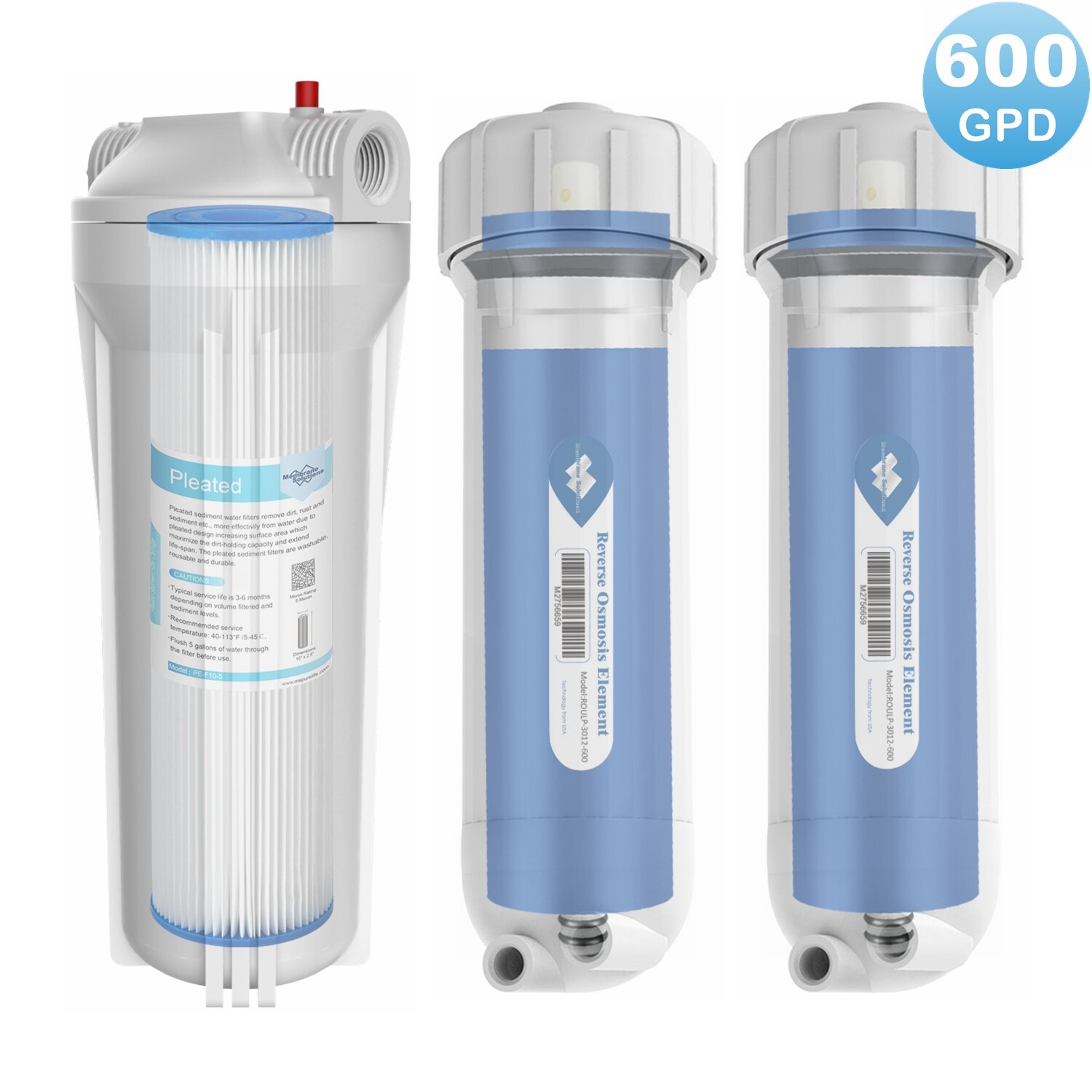 600 GPD RO Membrane Maple Syrup Reverse Osmosis System Sediment Filter Housing