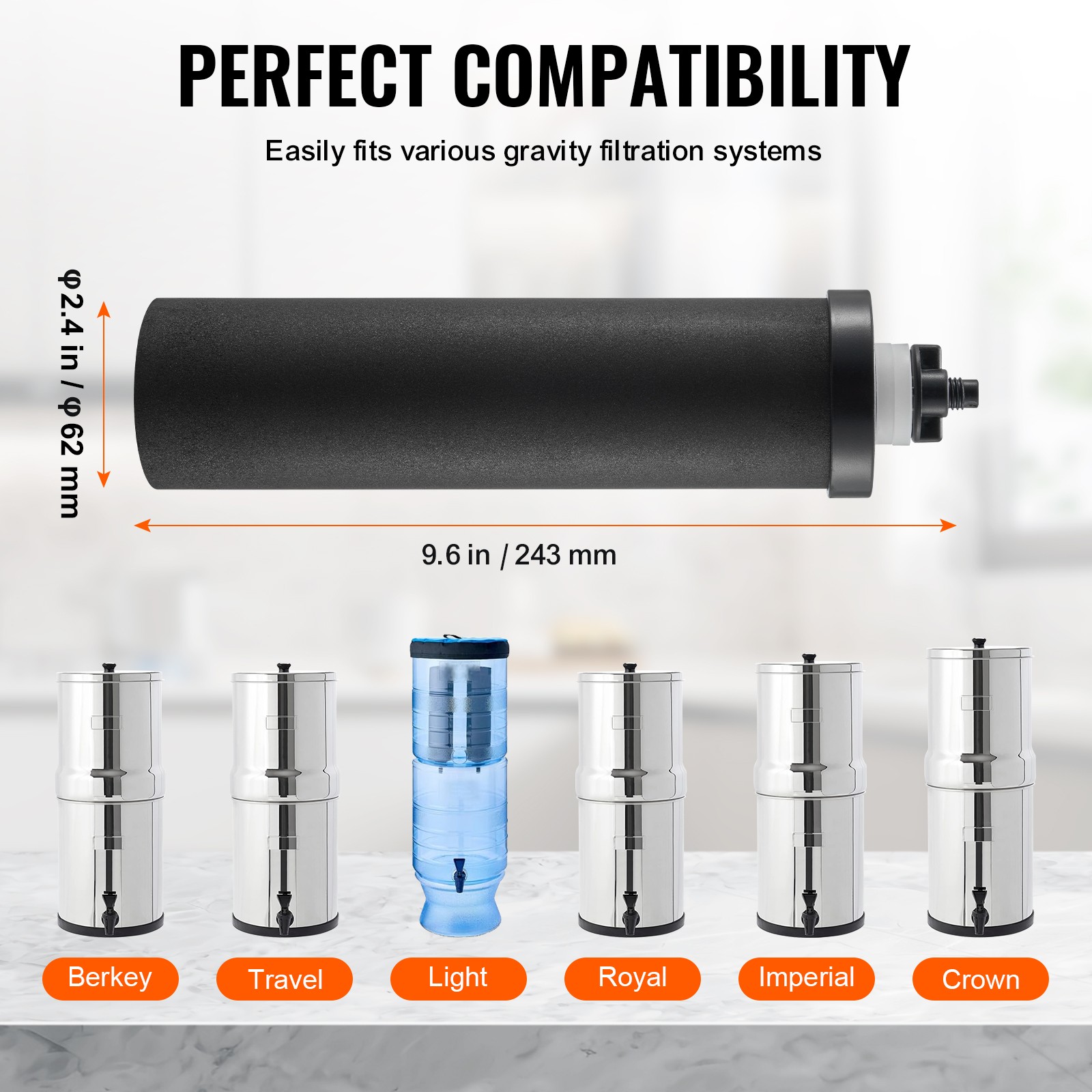 Uimoso Purification Water Filter Replacement for Gravity Filter System 2 Pack