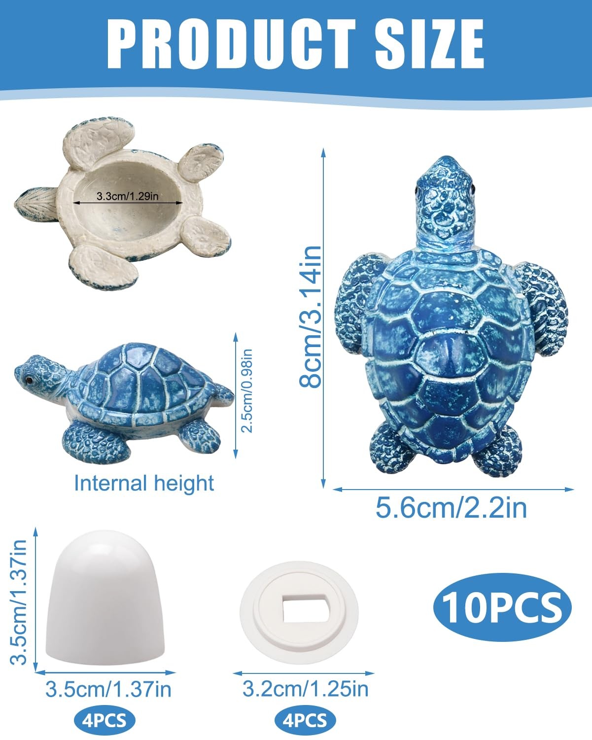 2 Sets Ceramic Blue White Turtle Toilet Bolt Covers, Toilet Screw Cover Caps …