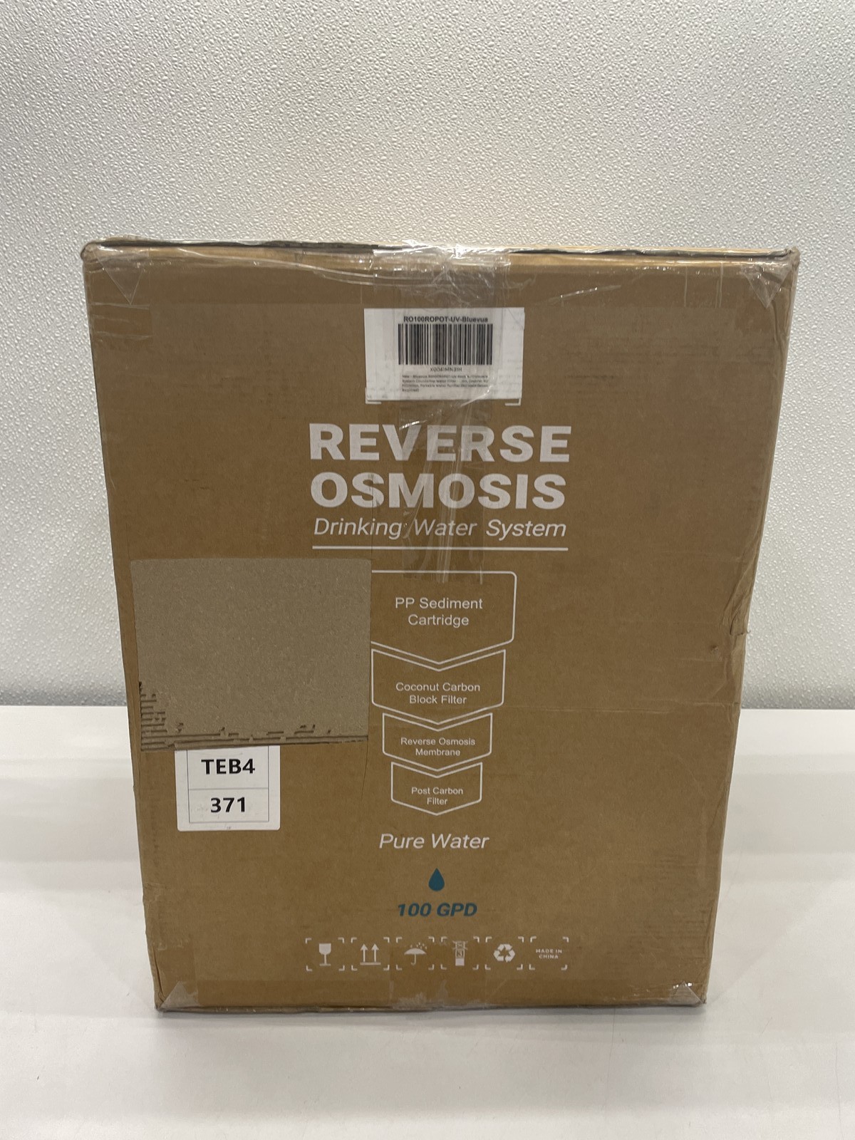 Bluevua RO100ROPOT-UV Countertop Reverse Osmosis Water Filter System White