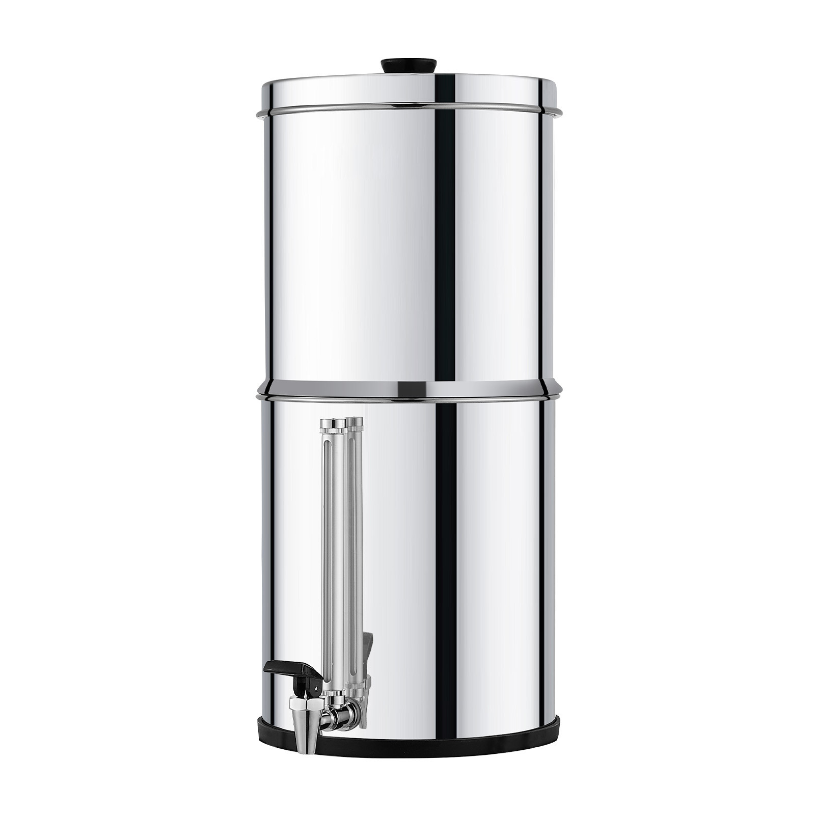 2.25G Gravity-fed Water Filter Countertop System Stainless Steel 2 Filters