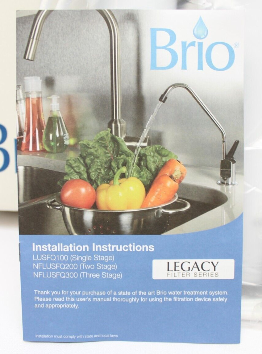 Brio 3 Stage Reverse Osmosis Water Filtration System for Faucet NFLUSFQ300