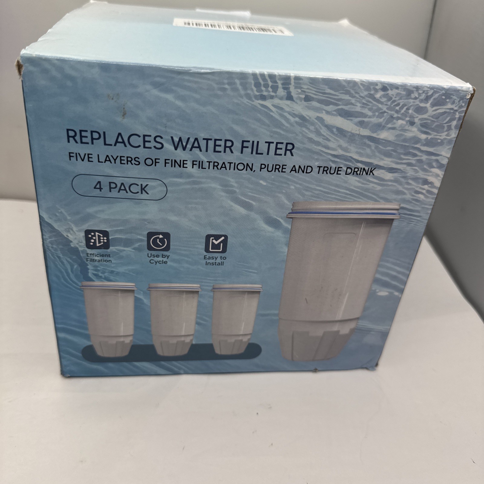4x Water Filter Replacement for Zero Water ZR-017, ZR-001 Pitcher Water Filter