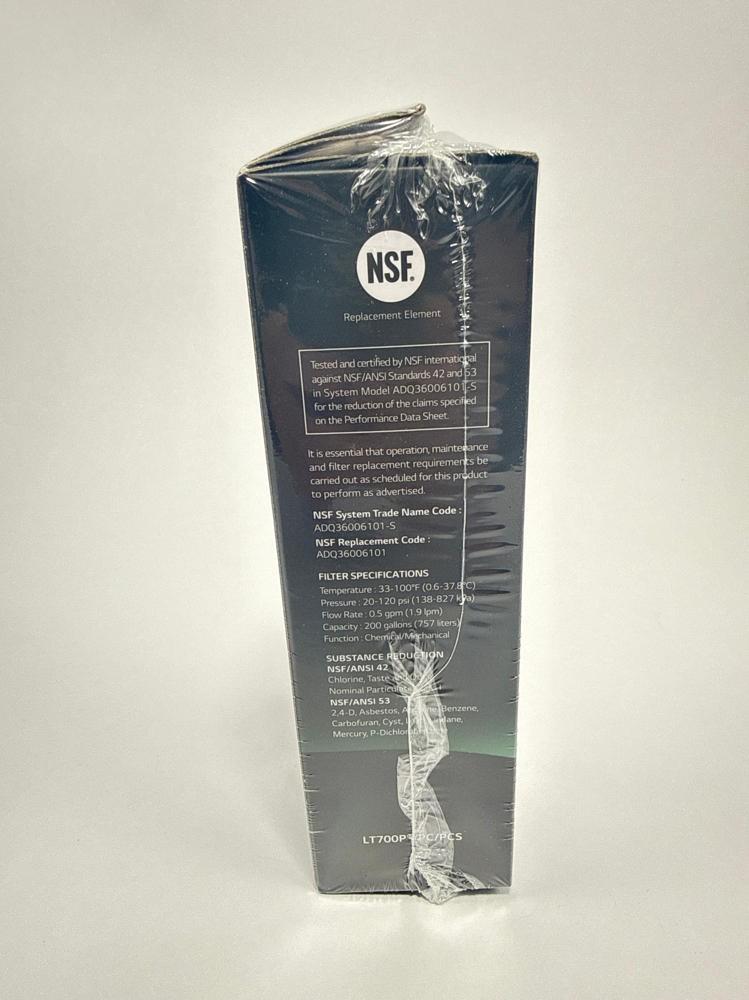 LG LT700P Refrigerator Water Filter 6 Month 200 Gallon Replacement