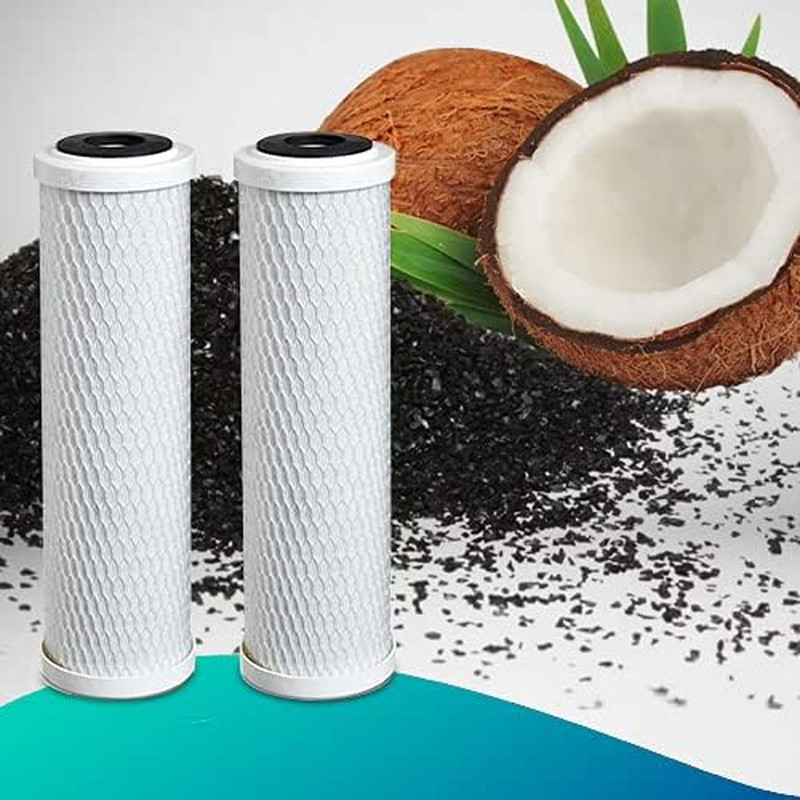– 2 Pack Carbon Block Water Filter Cartridges Compatible with Flow-Pur 8, WCBCS-