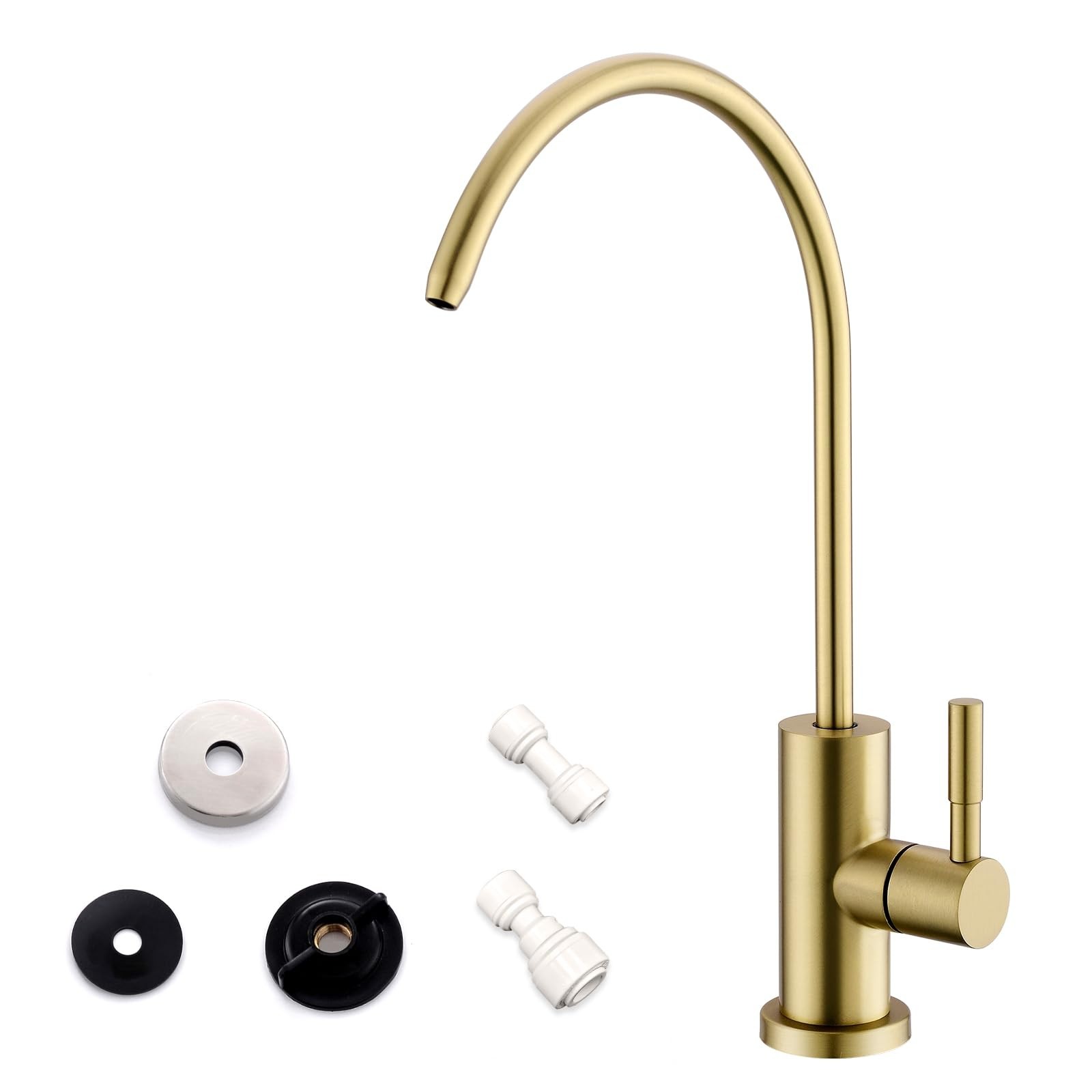 Gold Kitchen Sink Faucet – Stainless Steel Water Filter for RO Systems – Beverag