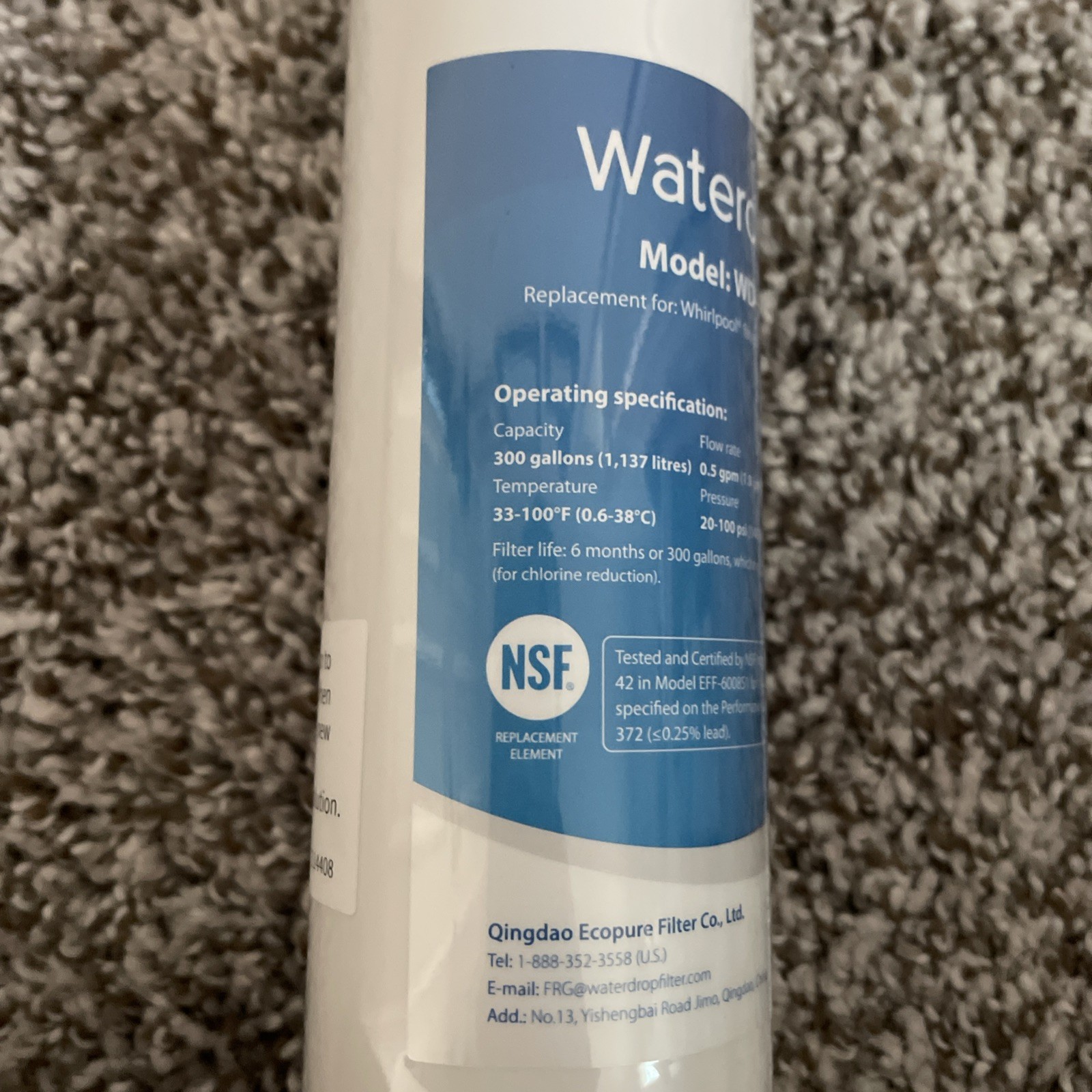 NIP Waterdrop WD-F08 Water Filter (3 PACK) FACTORY SEALED