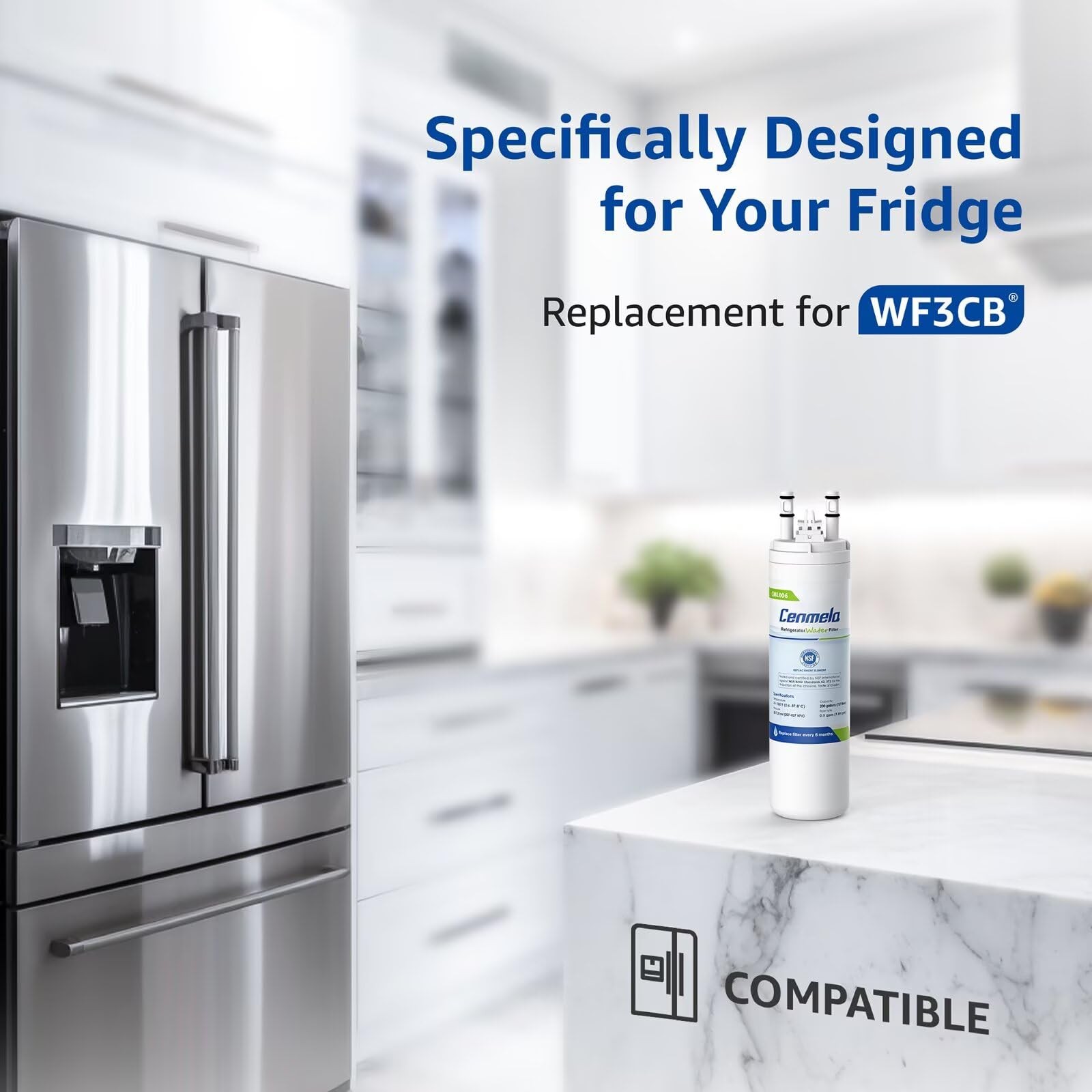 WF3CB Replacement Water Filter for Frigidaire Pure Source 3 9″ 1-Pack