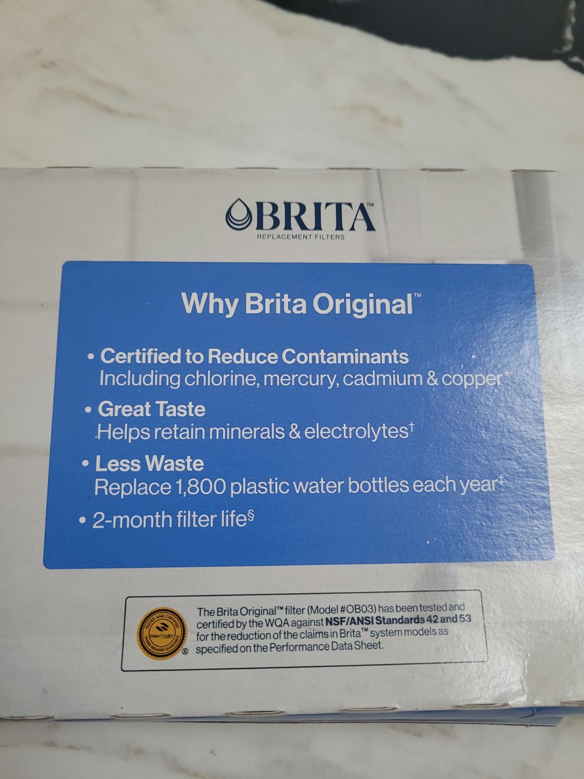 Brita Standard Water Filter for Pitchers and Dispensers, Reduces Copper 6 PACK