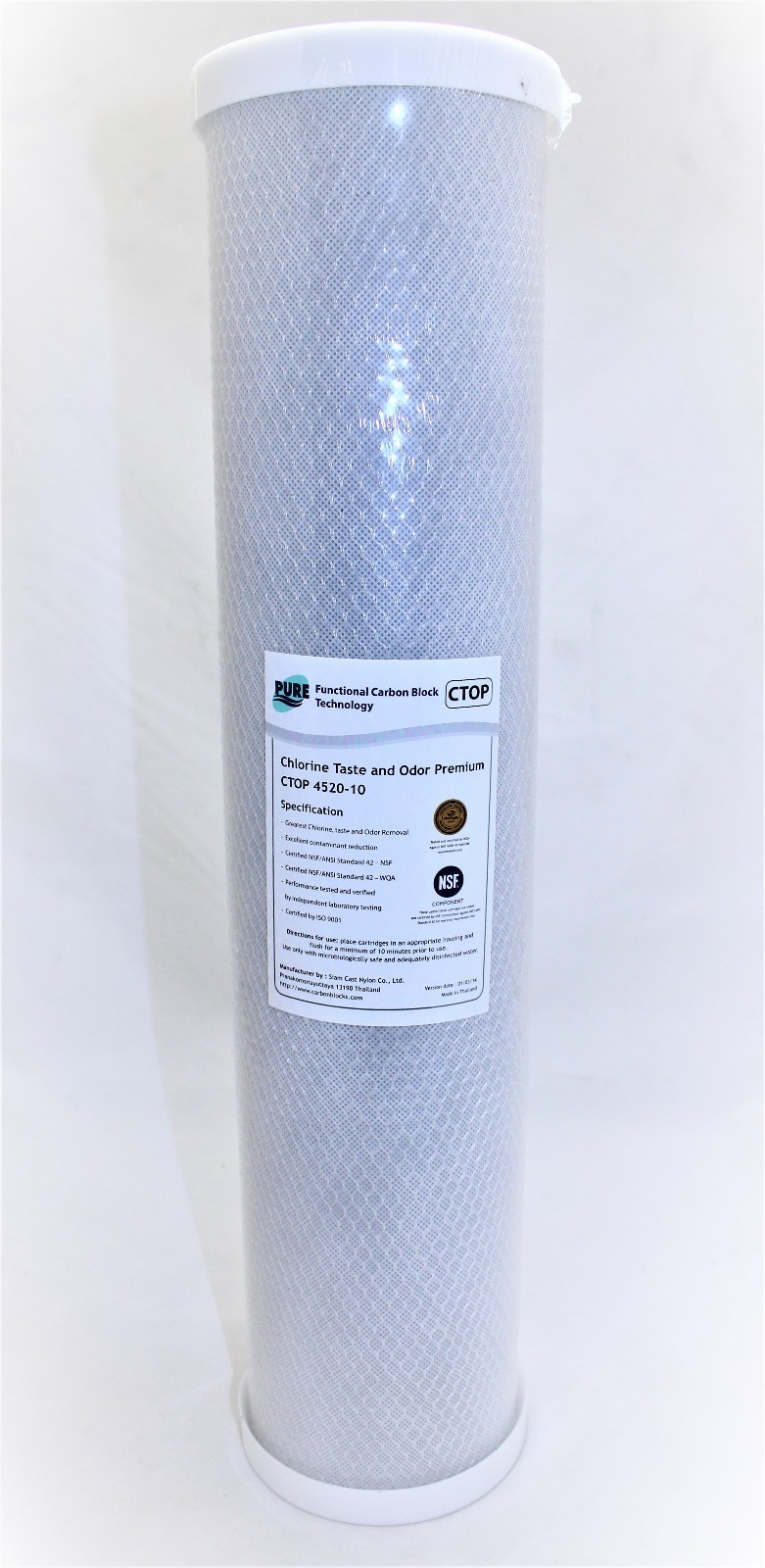 6 Pack Carbon Block Cartridge 4.5″ x 20″ NSF Water Filter 10 Micron