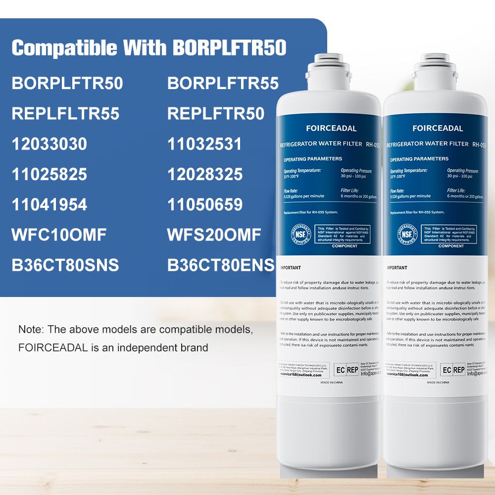 2/4/6X For Bosch Ultra Clarity Pro BORPLFTR55 Refrigerator Water Filter WFC100MF
