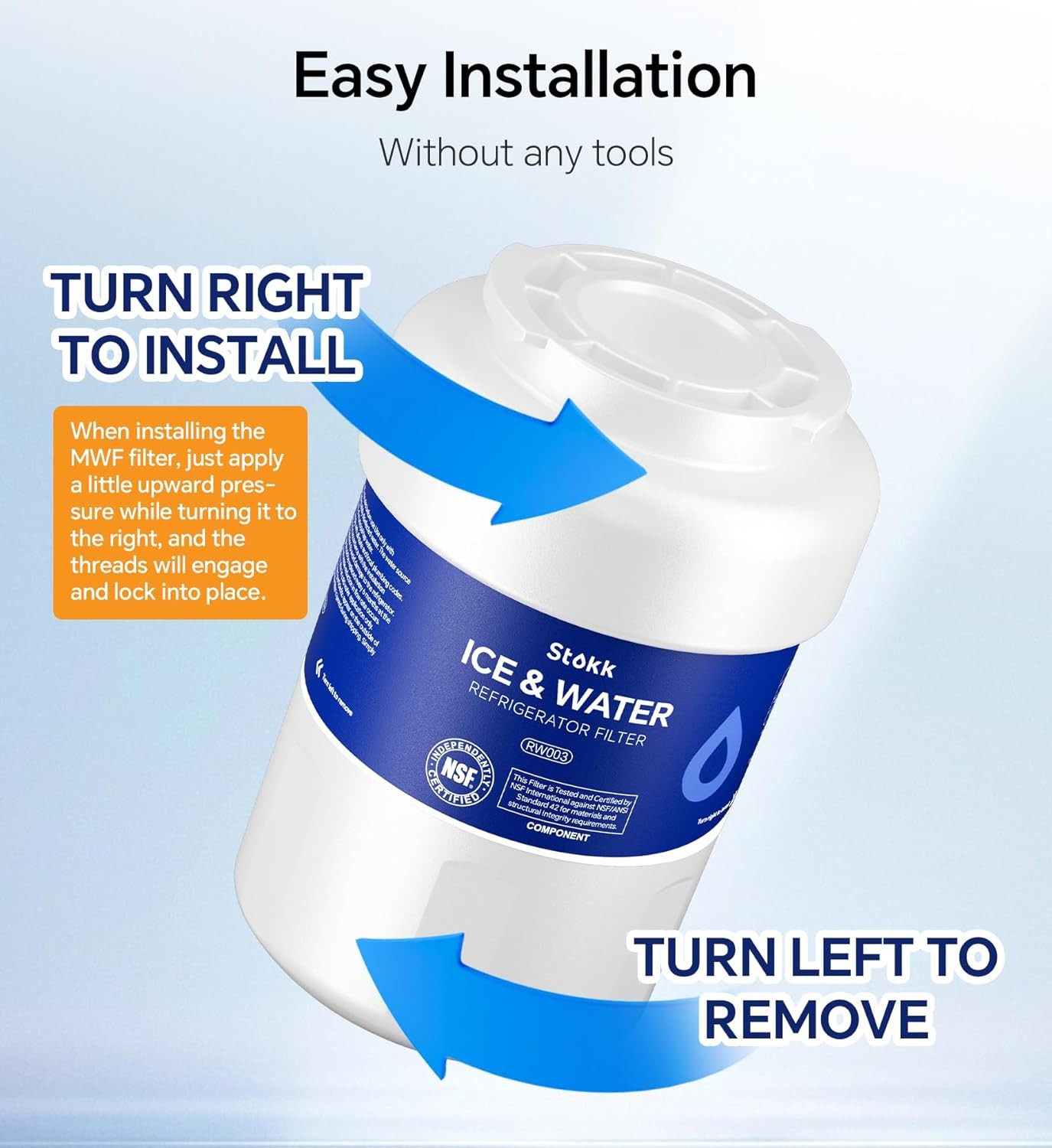 ERP Ice & water Filter for GE GSHS3KGZBCSS GSS25LGTDBB GSH22JGDDWW DSS25KGREWW