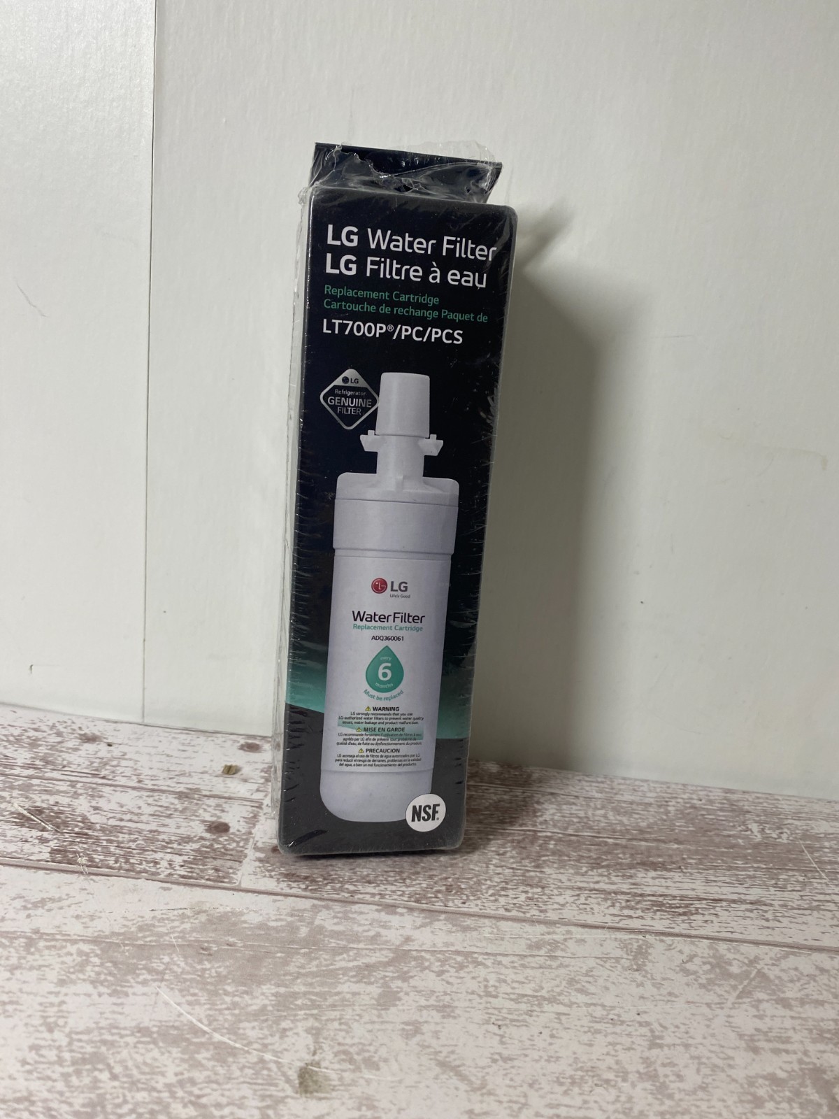 New Sealed LG LT700P Refrigerator Water Filter Replacement ADQ36006101, 1 Pack