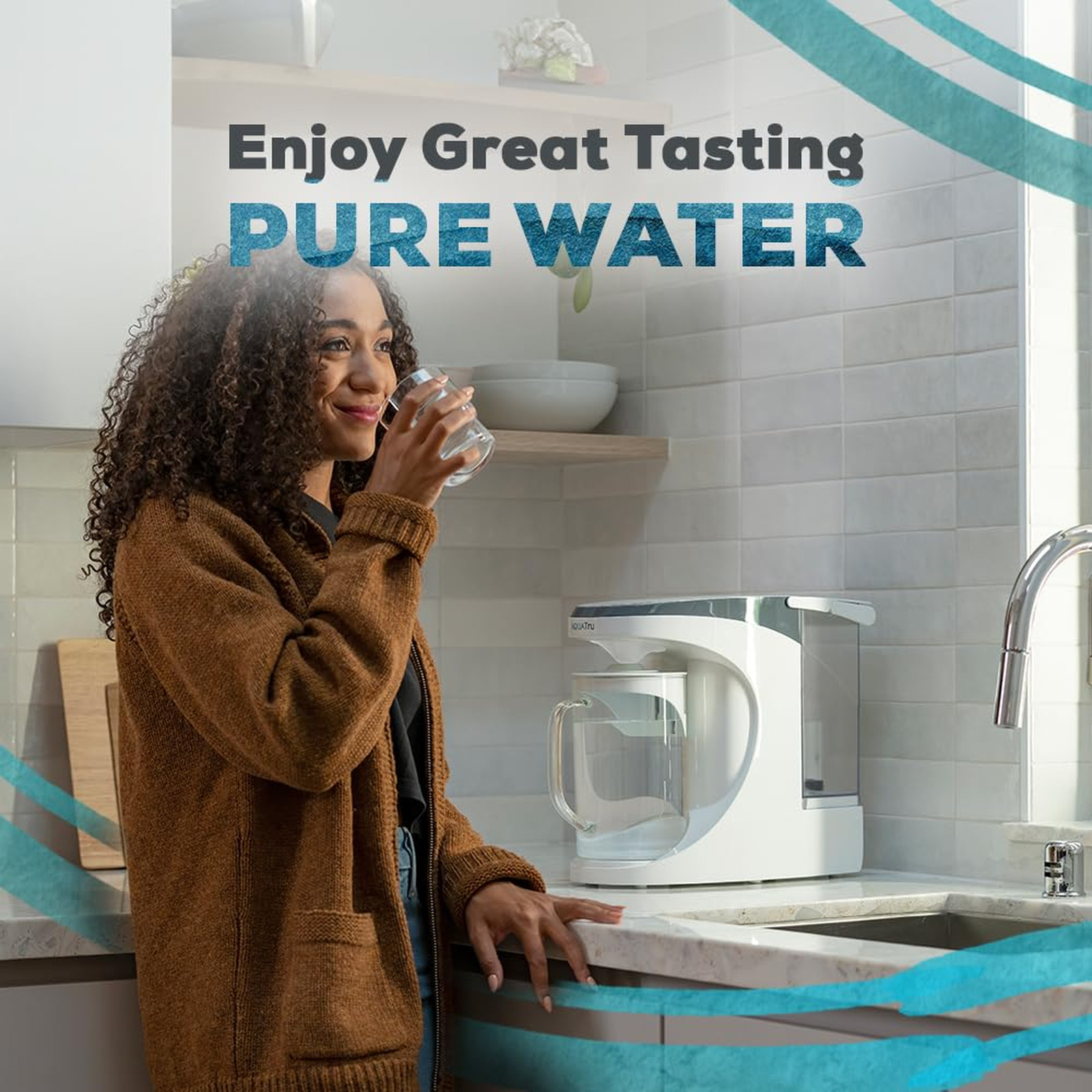 Reverse Osmosis Water Filter for Carafe Model Stage 3 Compatible with AquaTru