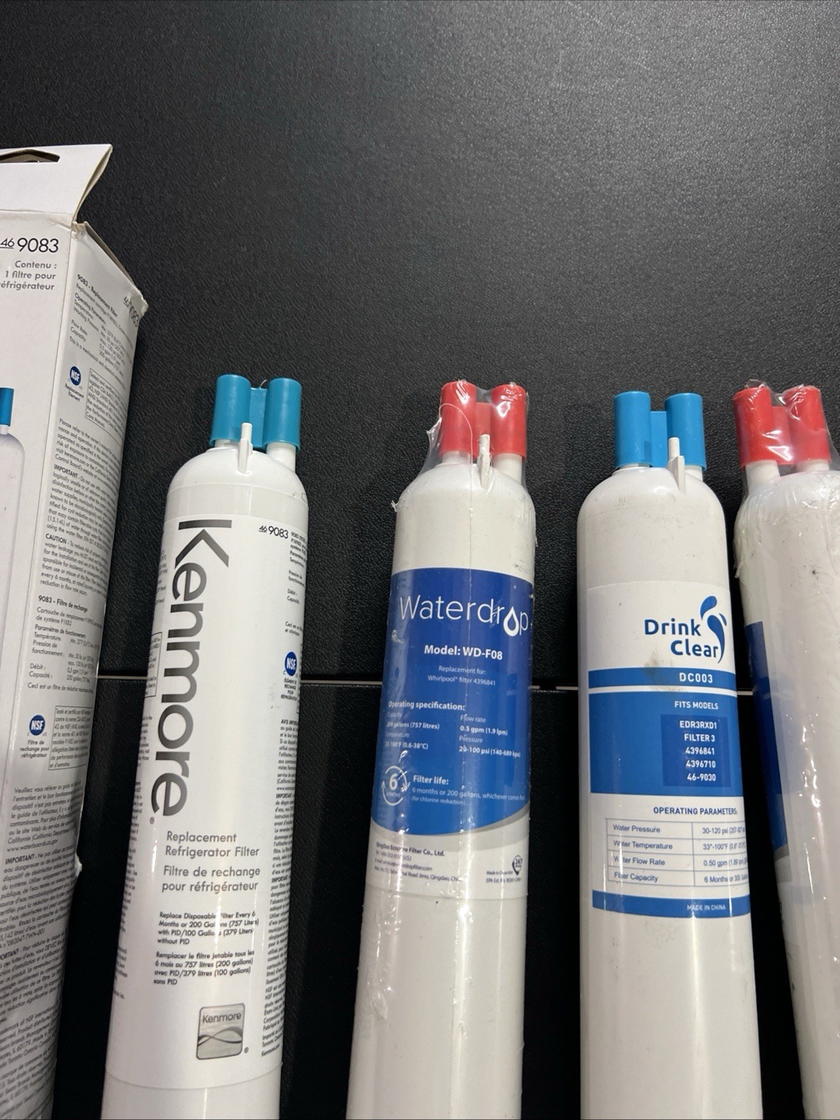 4609083 9083 9020 9030 Replacement Refrigerator Water Filter Fit Kenmore 5 Pack