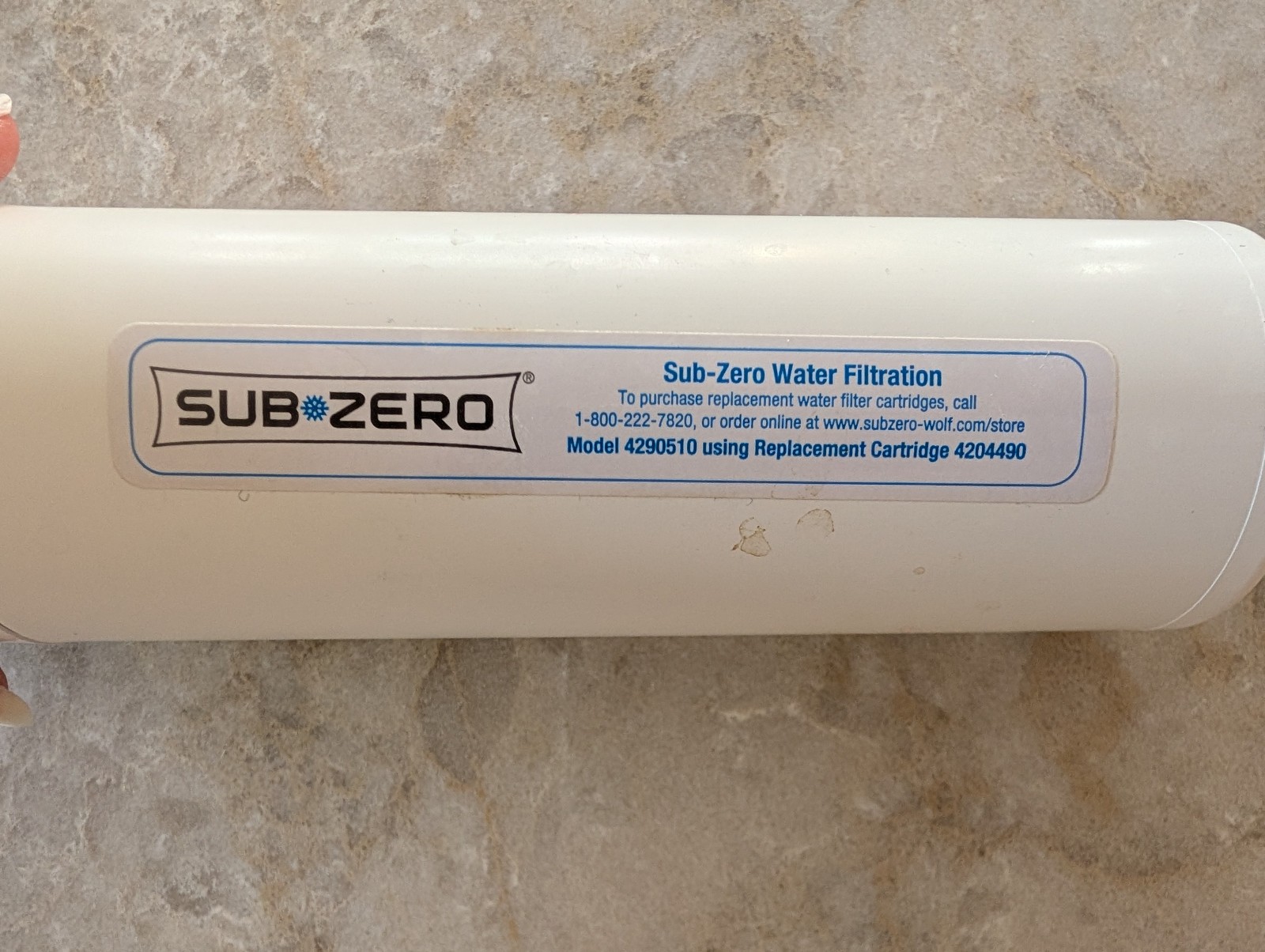 Genuine SubZero OEM Water Filter Replacement Cartridge 4290510 4204490