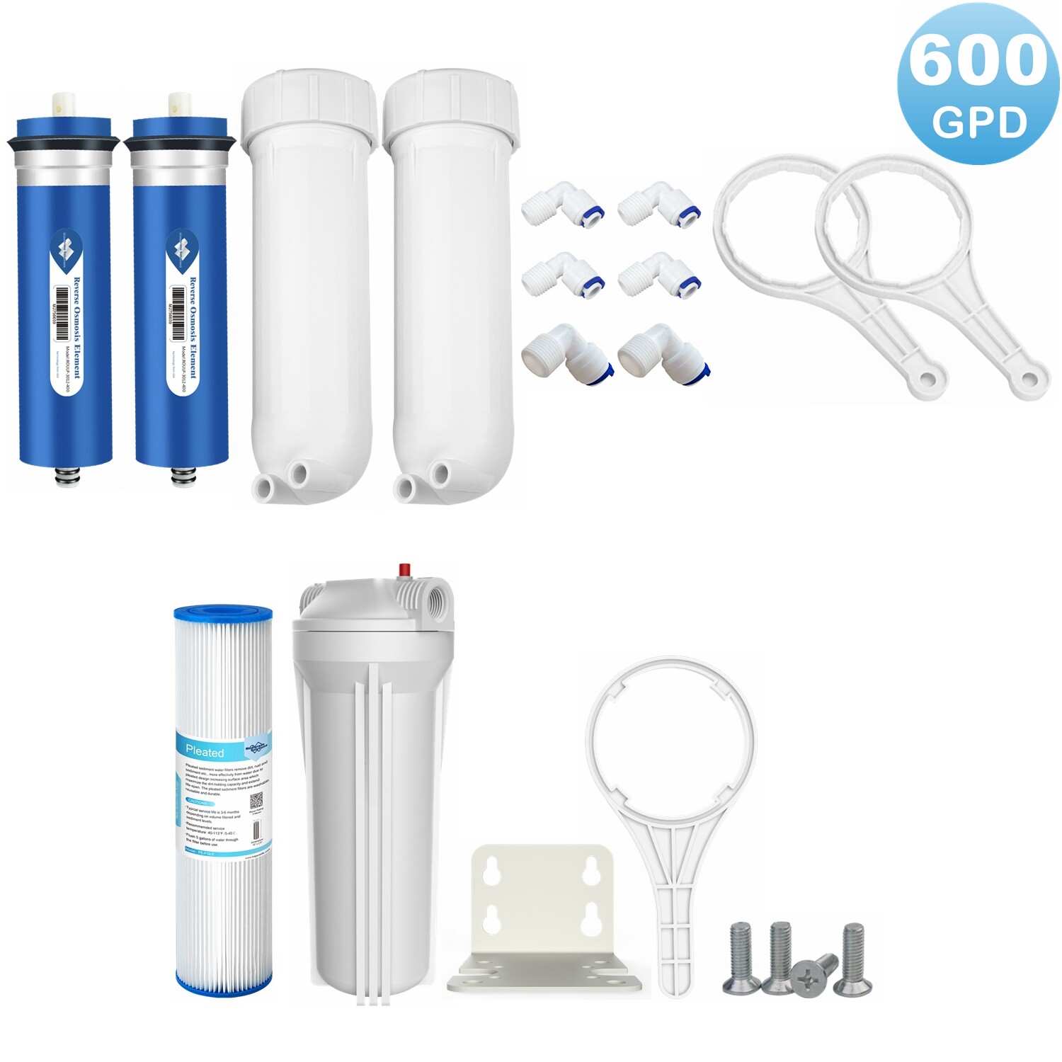 600 GPD RO Membrane Maple Syrup Reverse Osmosis System Sediment Filter Housing