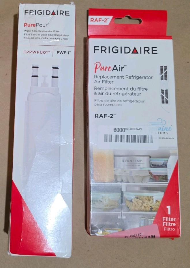 Genuine Frigidaire Water & Air Filter Combo Pack FPPWFU01 PurePour PWF-1 & RAF-2