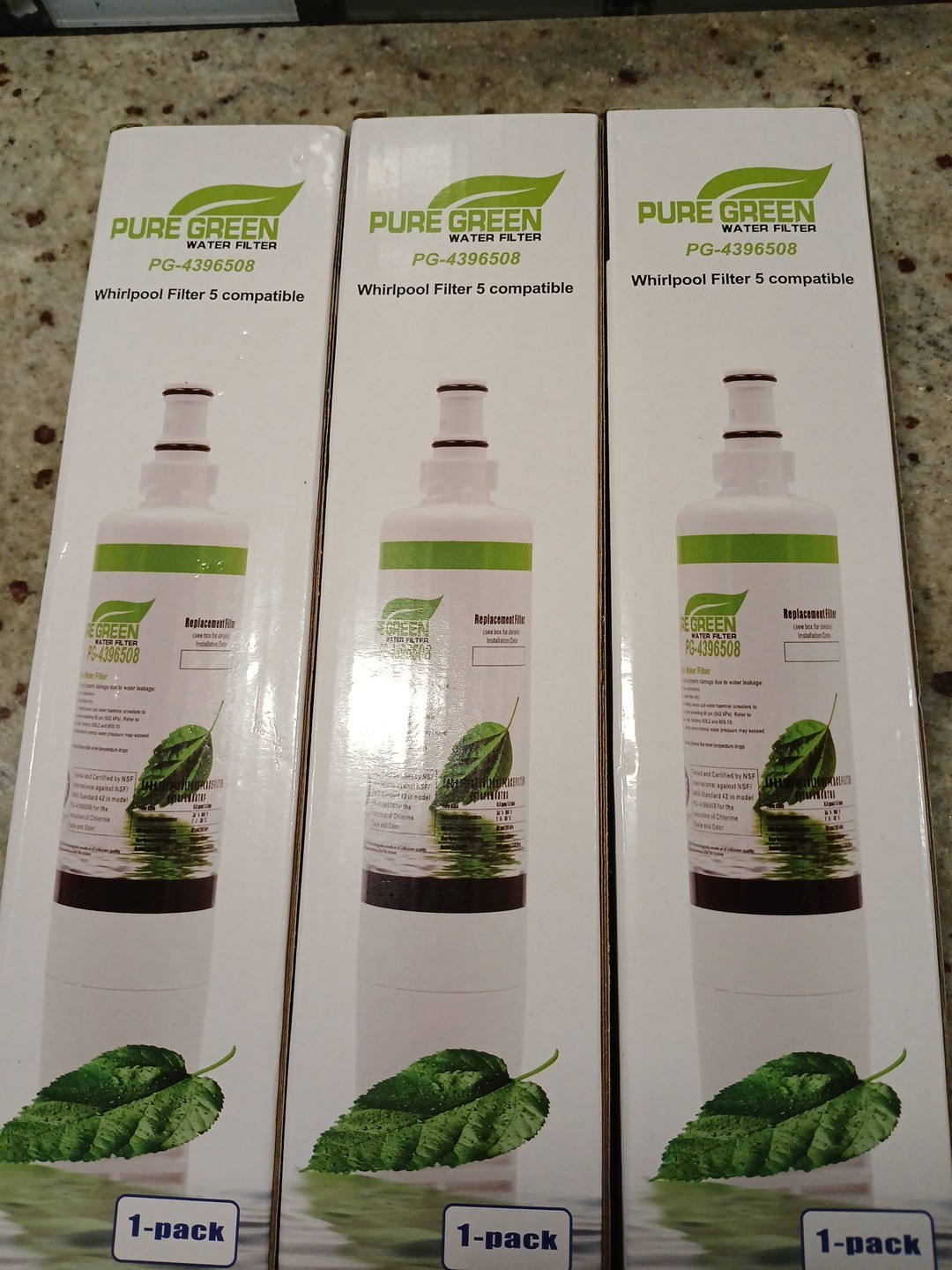 Pure green For LG & KENMORE LG LT800P Refrigerator Water Filters 3 Sealed Pack