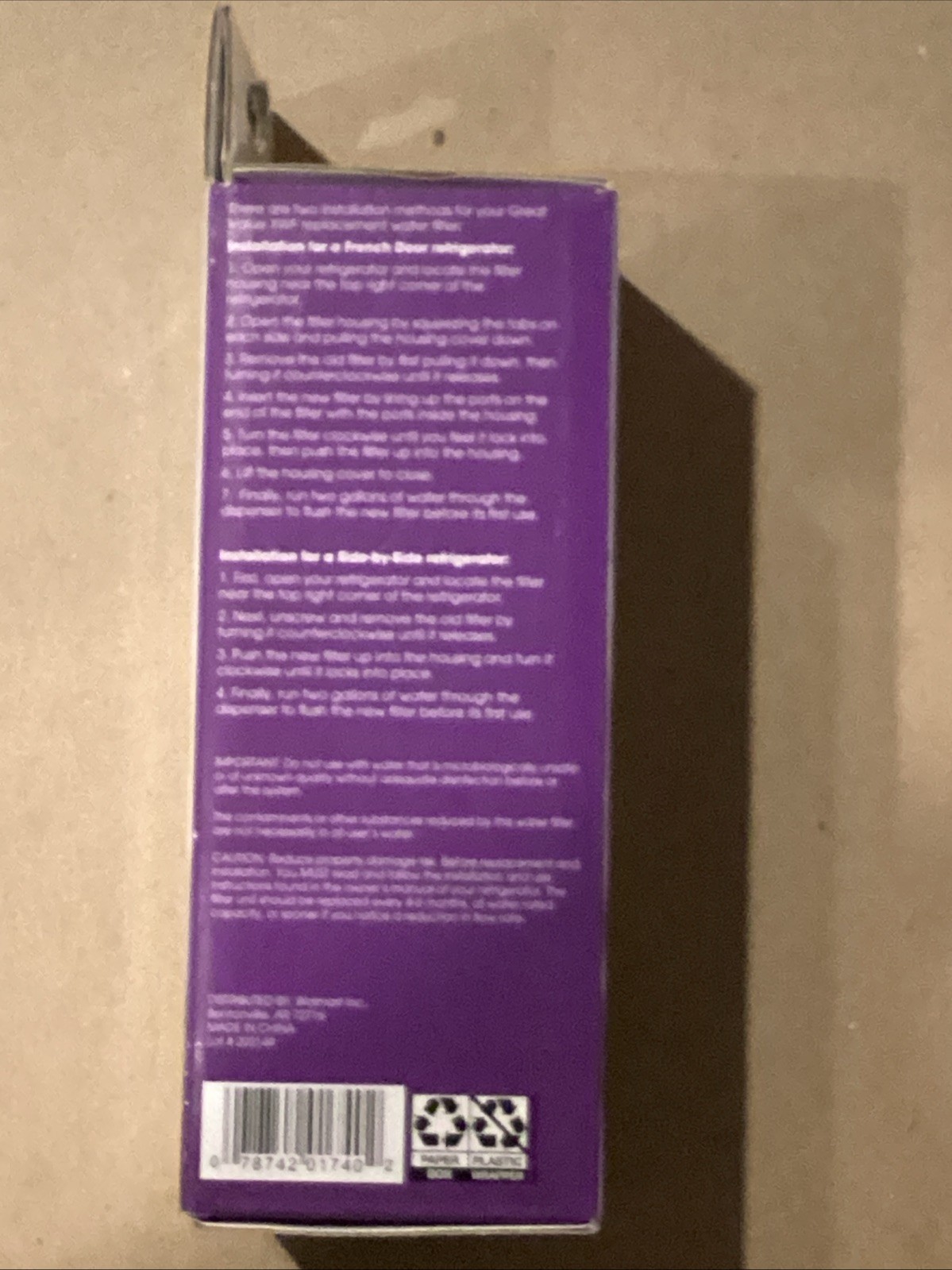 Great Value Refrigerator Filter Replaces Model XWF GE Side By Side French Door