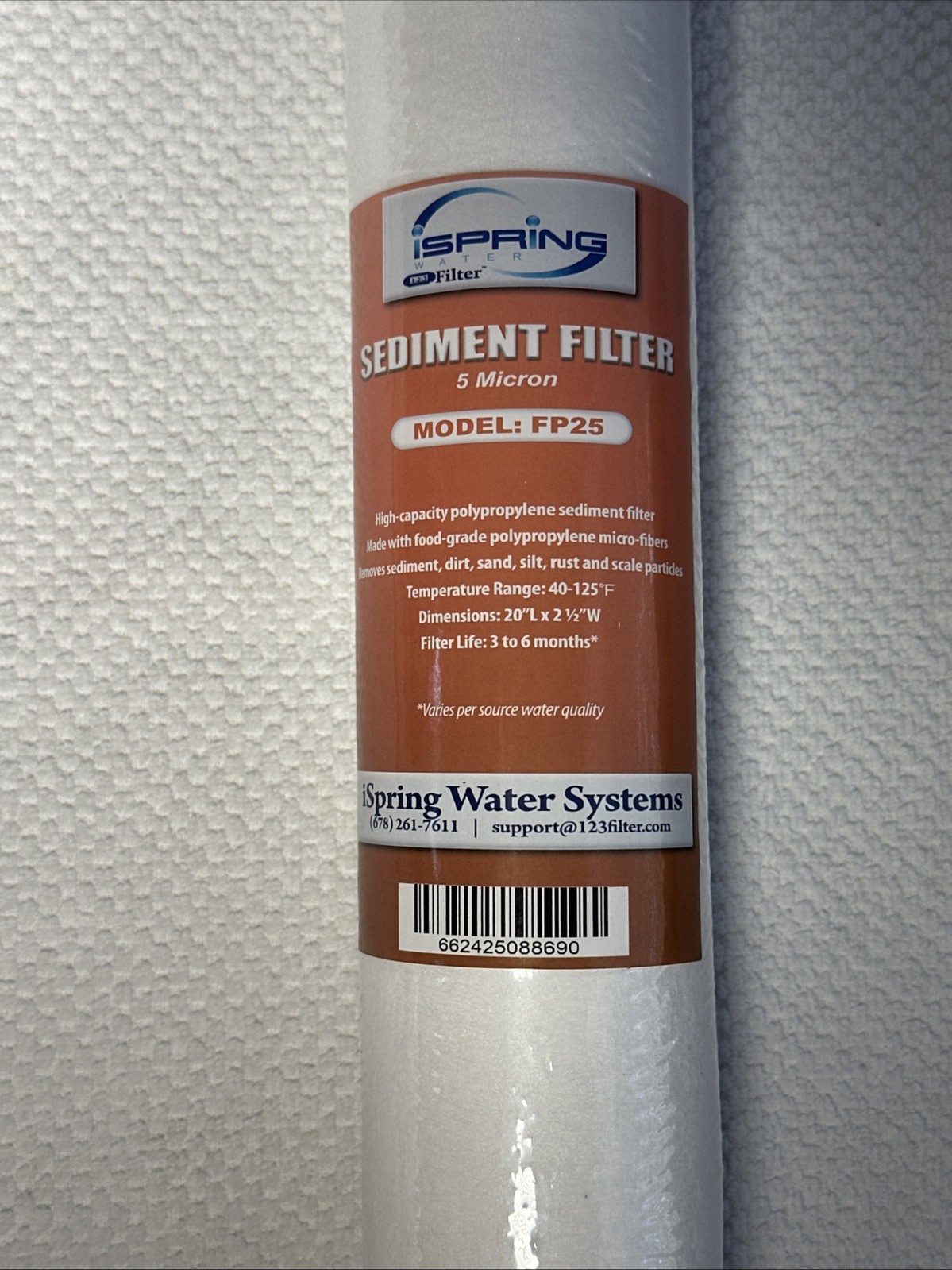 iSpring Sediment Filter FP25 3 Pack- 5 Micron 20 X 2 1/2 (20″x2.5″) Ships Free