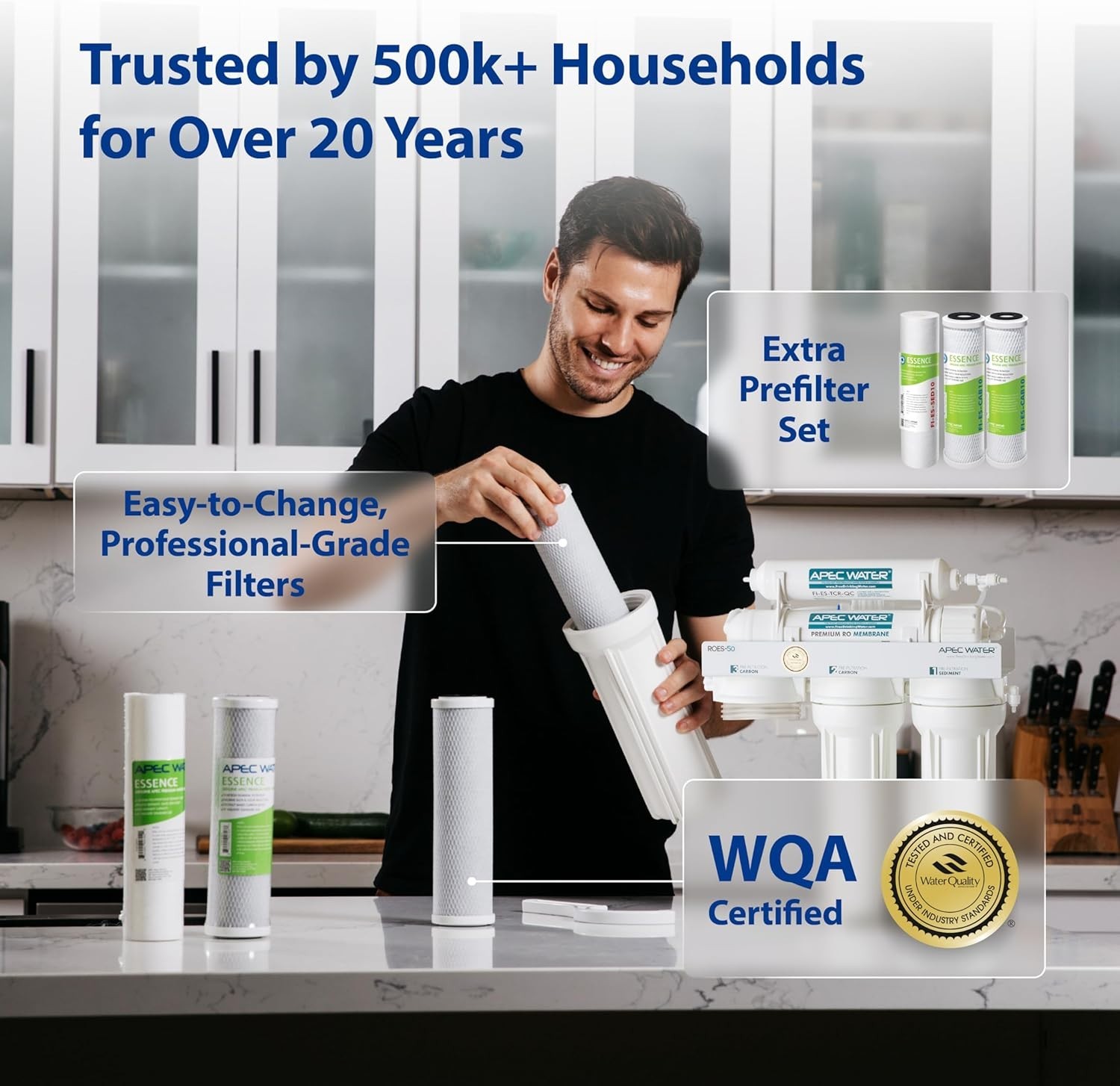 ROES-50X 5-Stage Under Sink Reverse Osmosis Water Filter System, NSF Certified 3