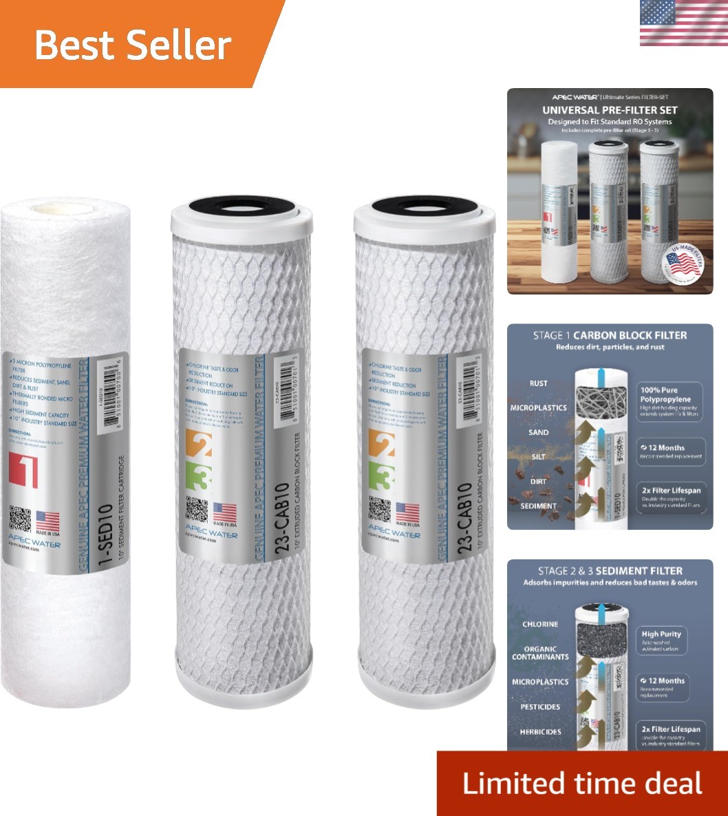 10-Inch High-Capacity Multi-Stage Filters for APEC RO Systems – Made in the USA