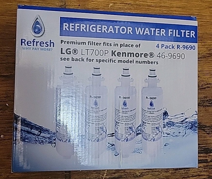 REFRESH LG LT700P 4 PACK REFRIGERATOR WATER FILTERS R-9690 USA SELLER FREE…