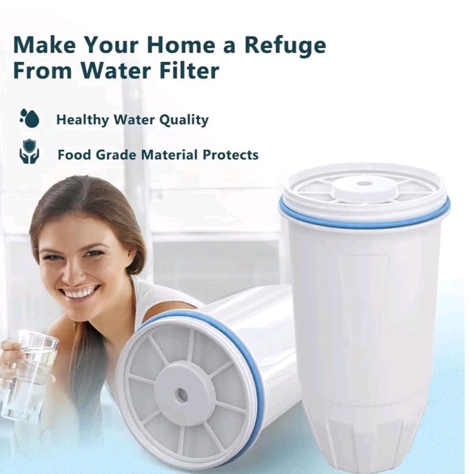 Water Filter Replacement Fit for Zero Pitcher and Dispenser ZR-001 ZR-017 4 Pack