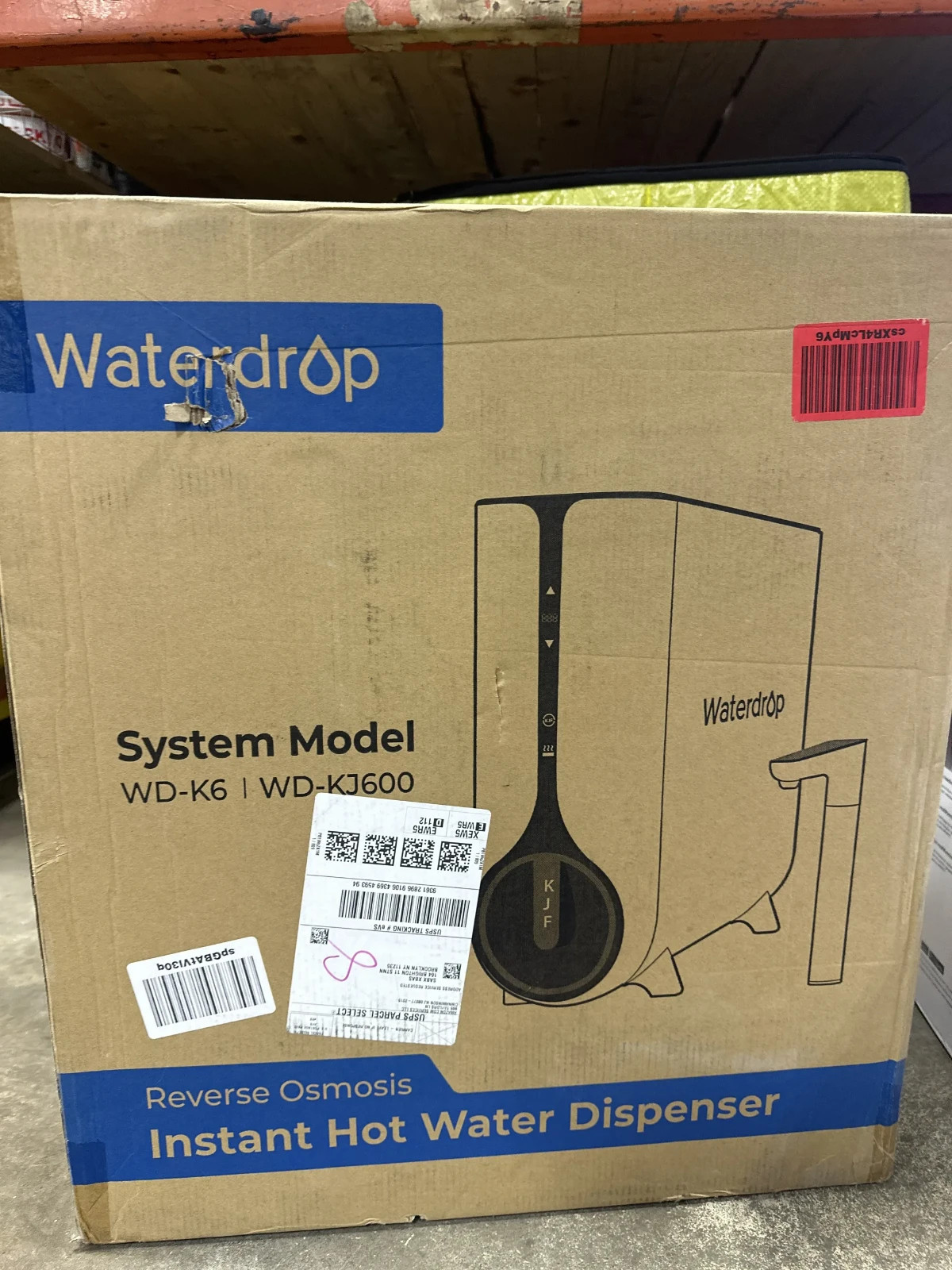 Waterdrop KJ600 Reverse Osmosis System, Instant Hot Water Dispenser, 600 GPD