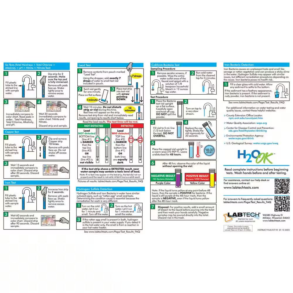 H2O OK plus Complete Water Analysis Test Kit
