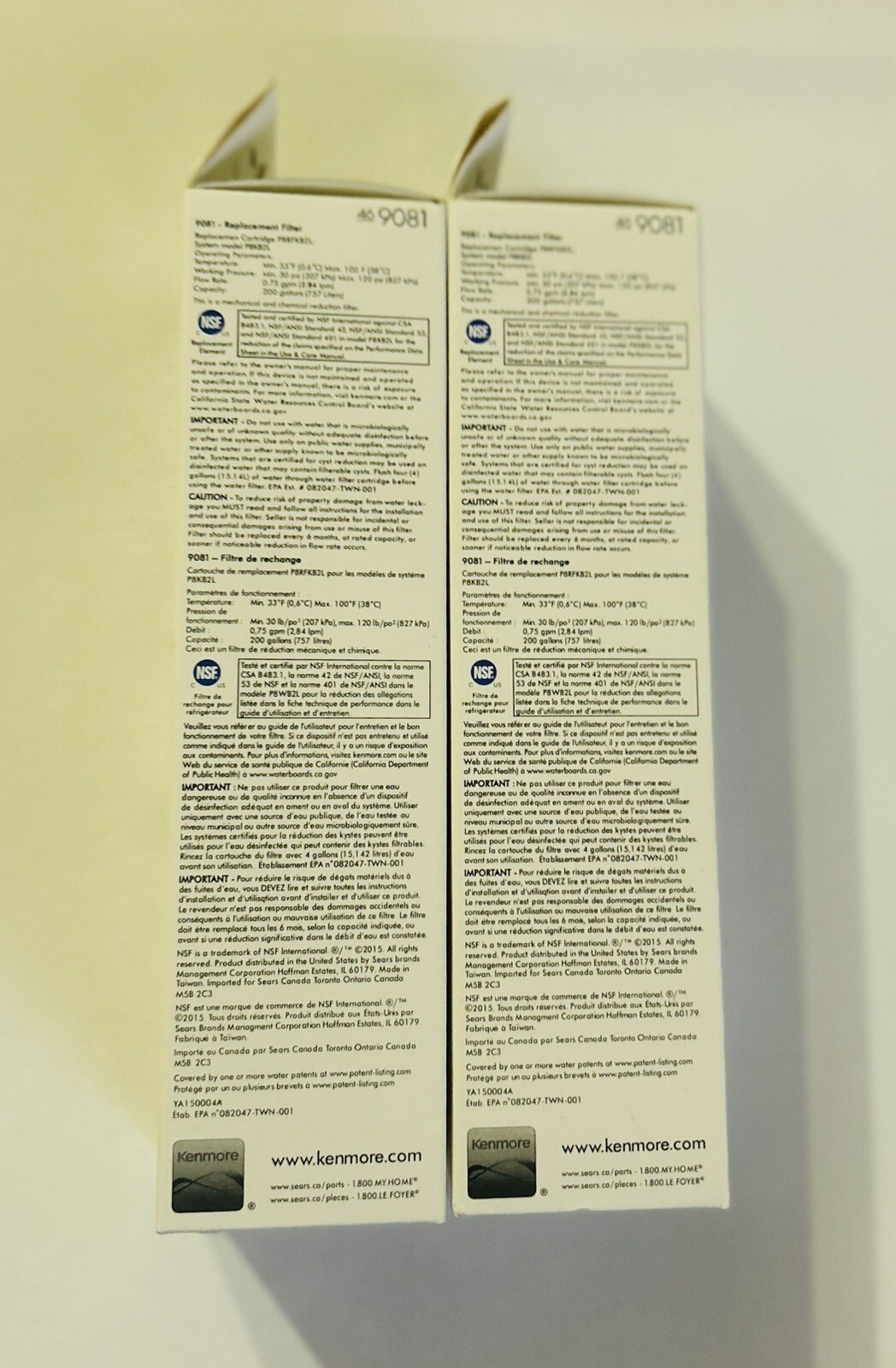 Replacement Refrigerator Water Filters For Kenmore 469081 (2 Packs)