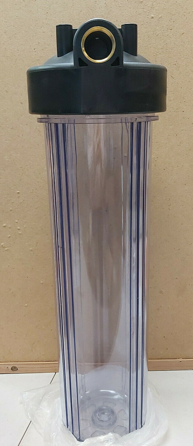 4 Pack Whole House 20″ x4.5″ BB Purple Clear Water Filter Housing AS IS