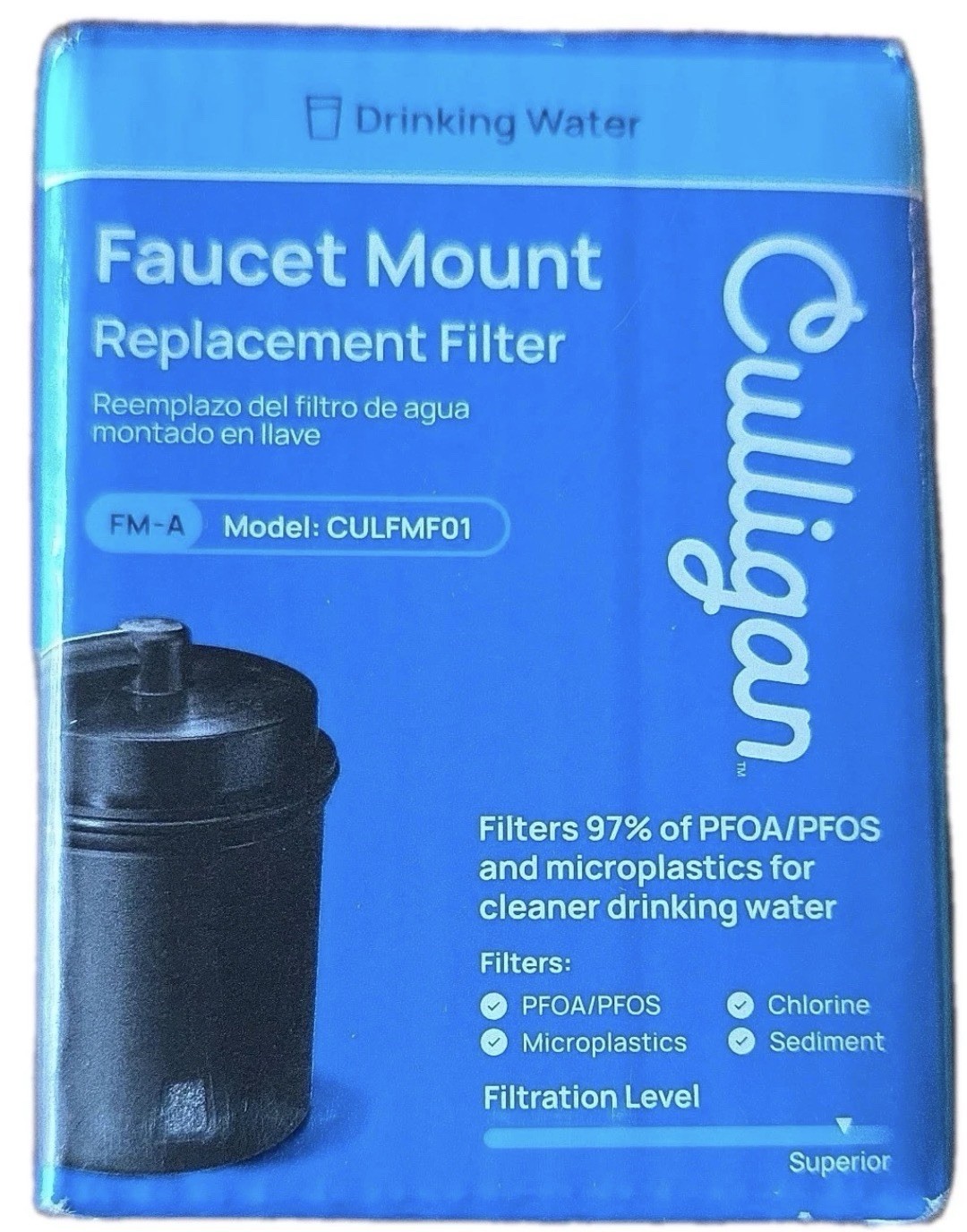 CULFMF01 Water Filter for Sink Faucet, Reduces Microplastics & 97% of PFOA/PF…