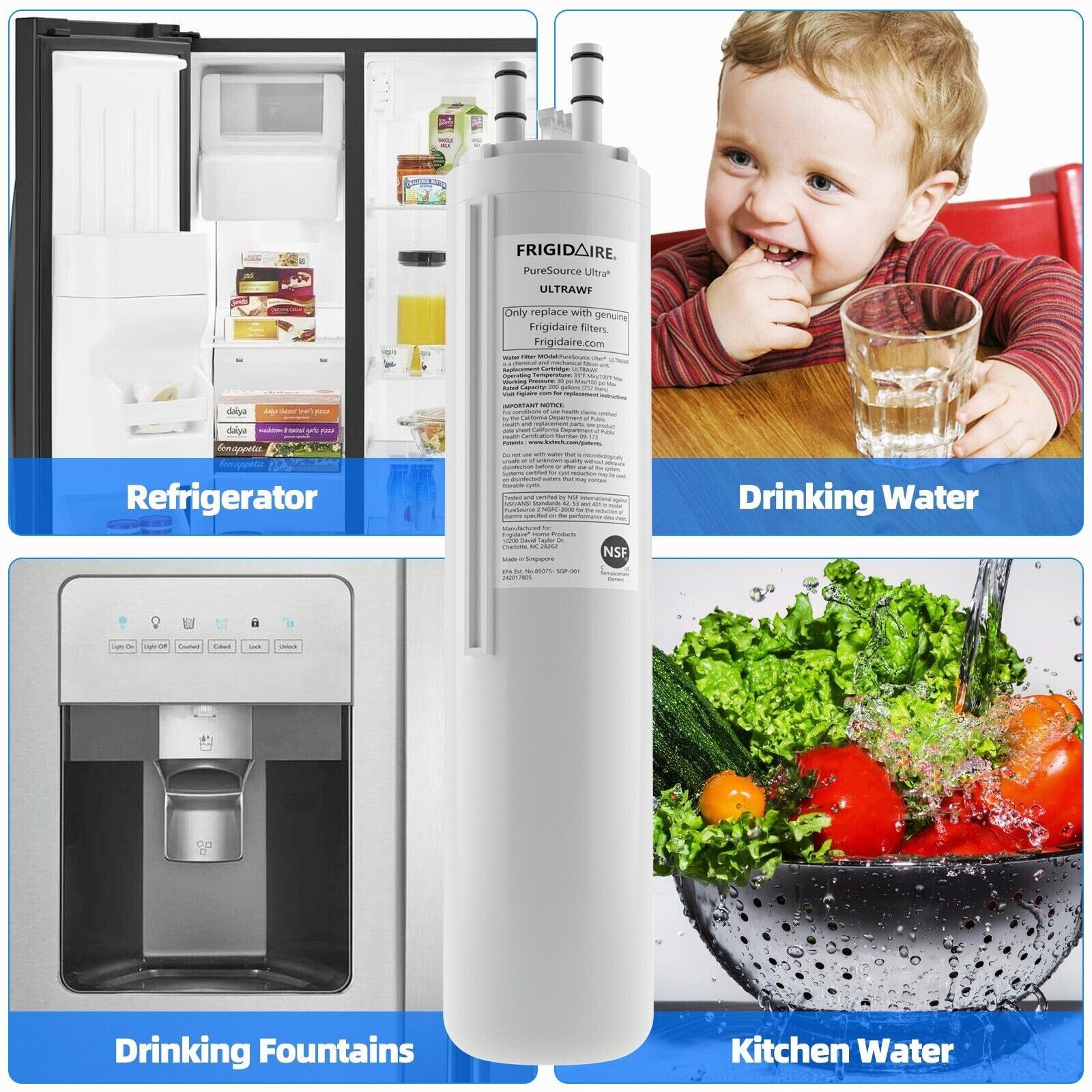 4 Pack Of Frigidaire ULTRAWF Pure Source Ultra Water Filter White NEW