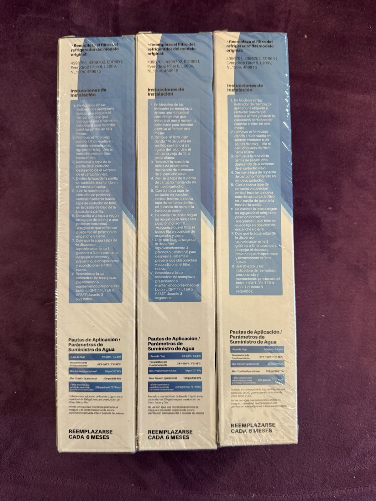 Icepure RWF2000A Refrigerator Water Filter 3 Pack Sealed New 6 Months/200 Gal