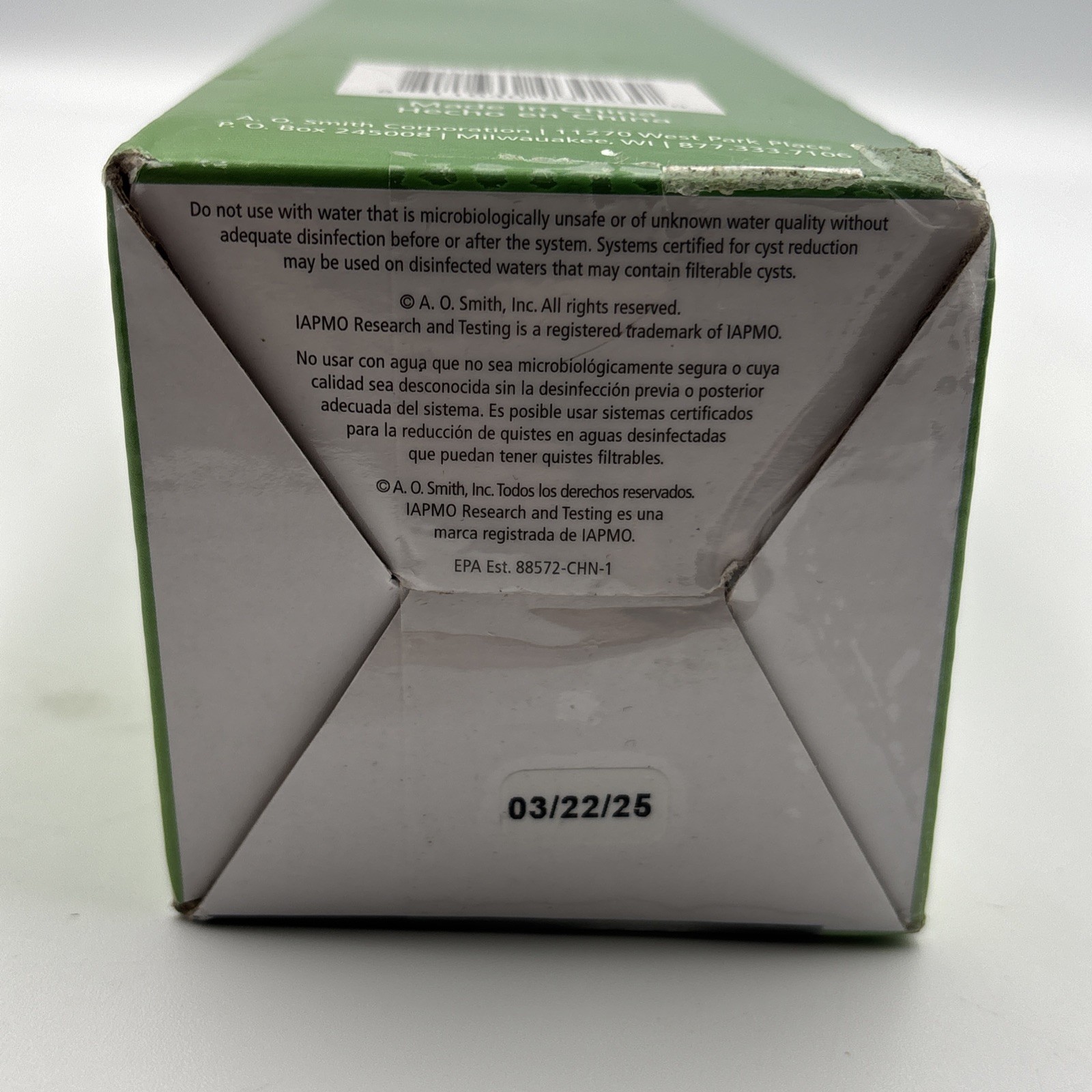 AO Smith AO-US-RO-MEM Membrane Stage 2 Replacement Water Filter New Open Box