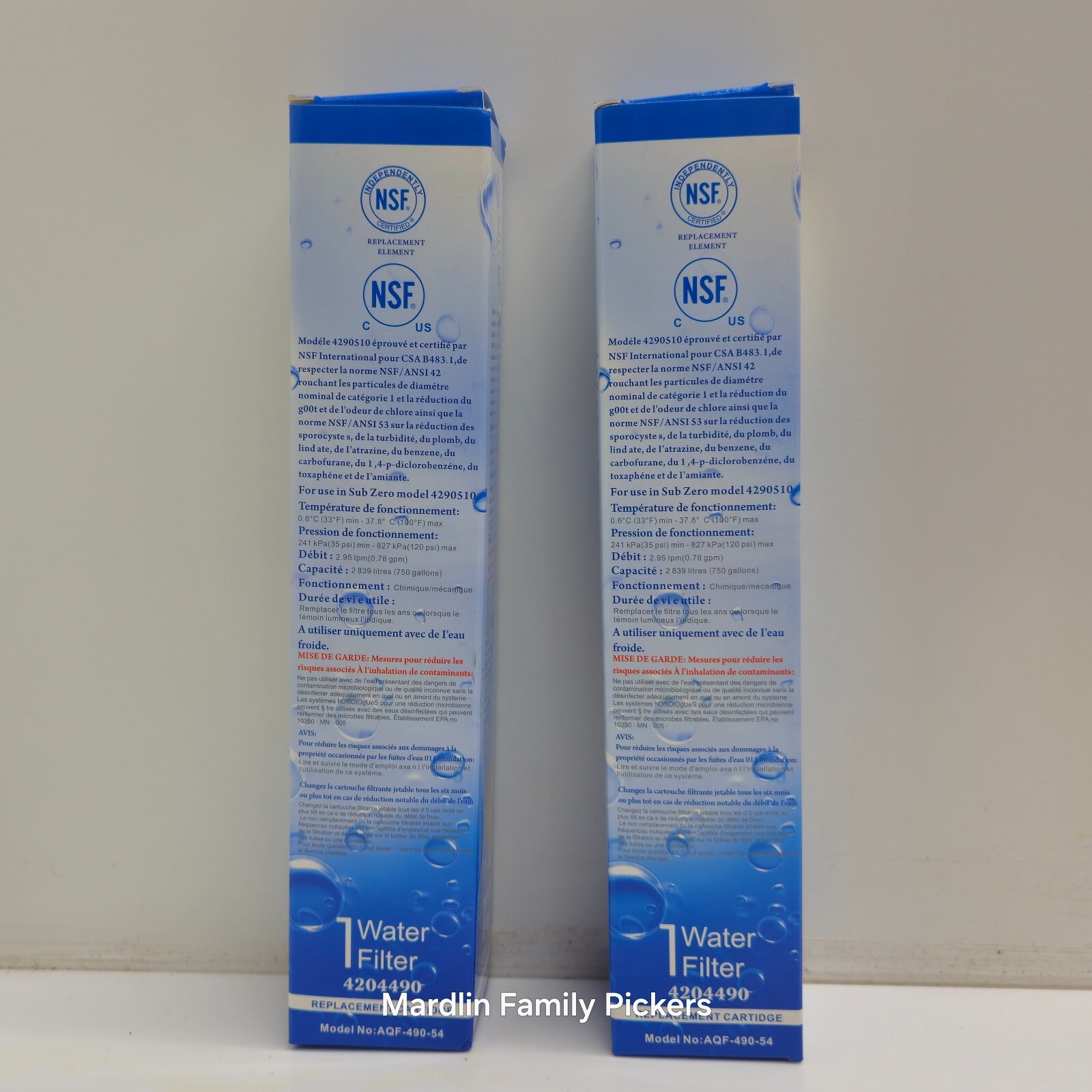 Lot of 2 Icedaddy Replacement Water Filters for Sub-Zero 4204490 Insinkerator