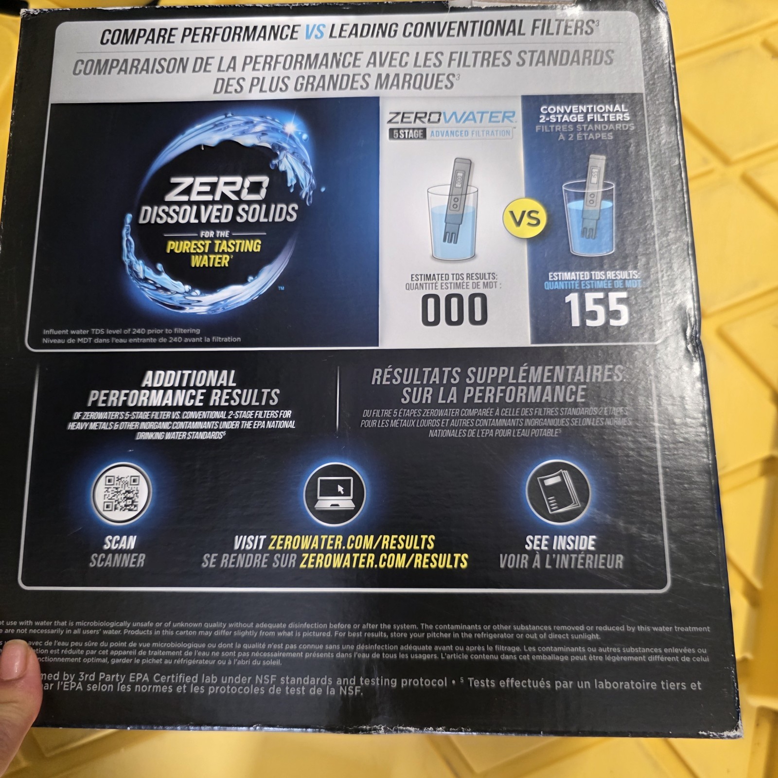 Zero Water ~ ready pour 10 Cup w/ handle spigot New In Package