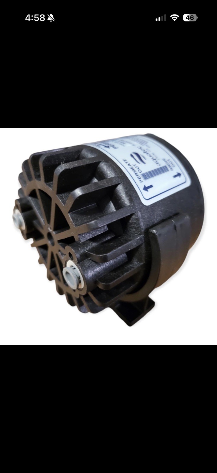 Permeate Pump. Aquatec ERP-500 For Reverse Osmosis (Mounting Options + tubing)